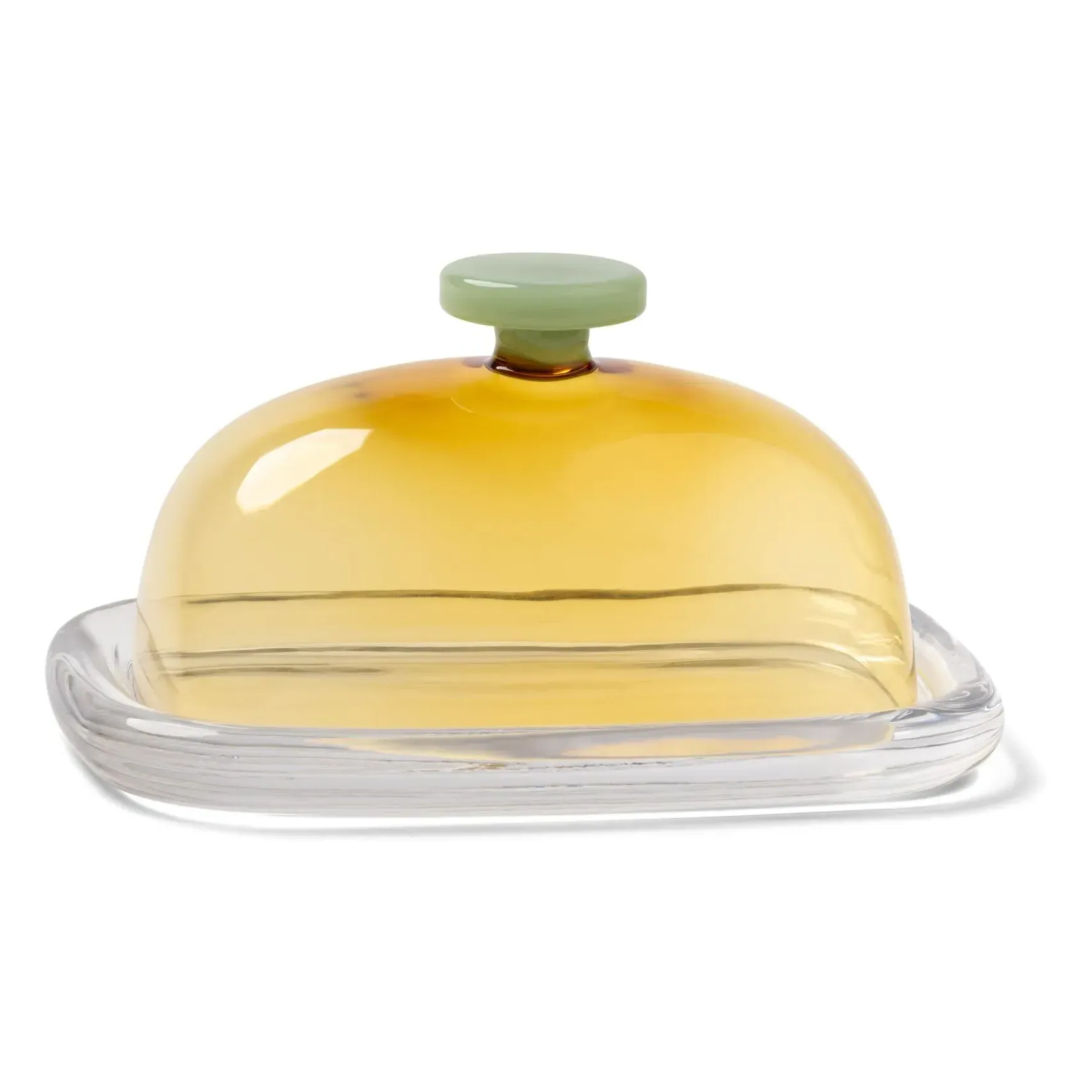 Canteen Glass Butter Dish - Yellow product
