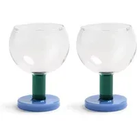 Canteen Set of 2 Drinking Glasses - Blue, Borosilicate Glass alternate view