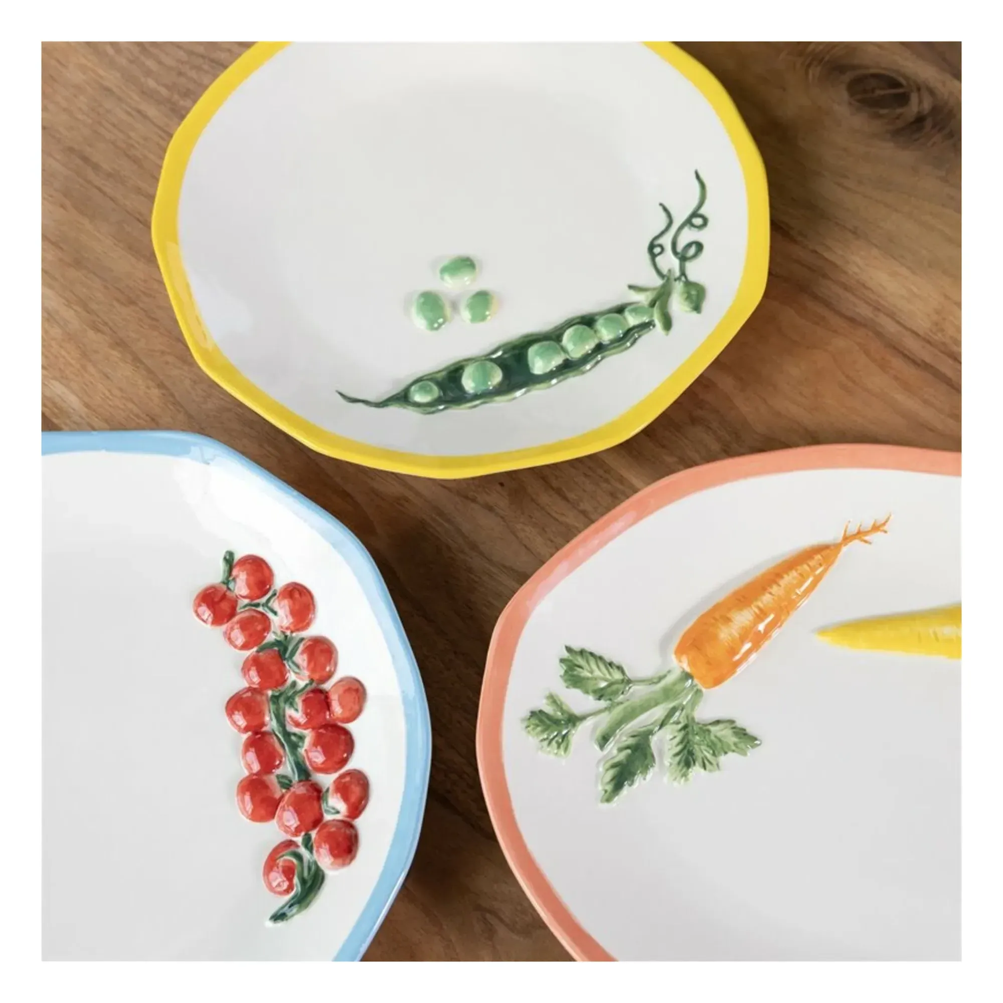 Carota Round Serving Plate - Multicoloured, Stoneware alternate view