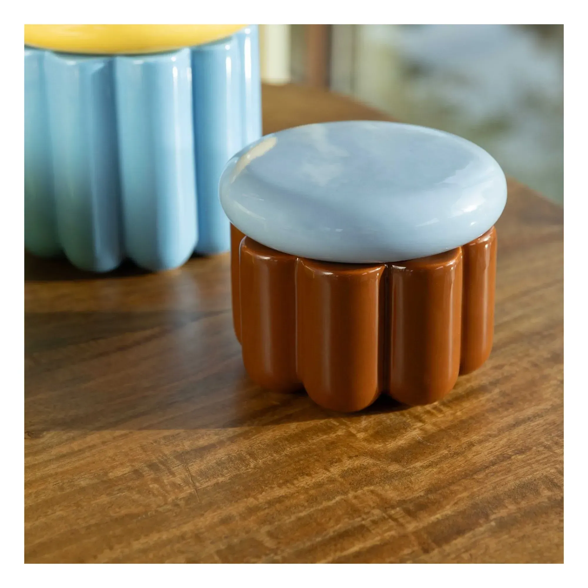 Charlo Round Storage Box - Brown, Dolomite alternate view
