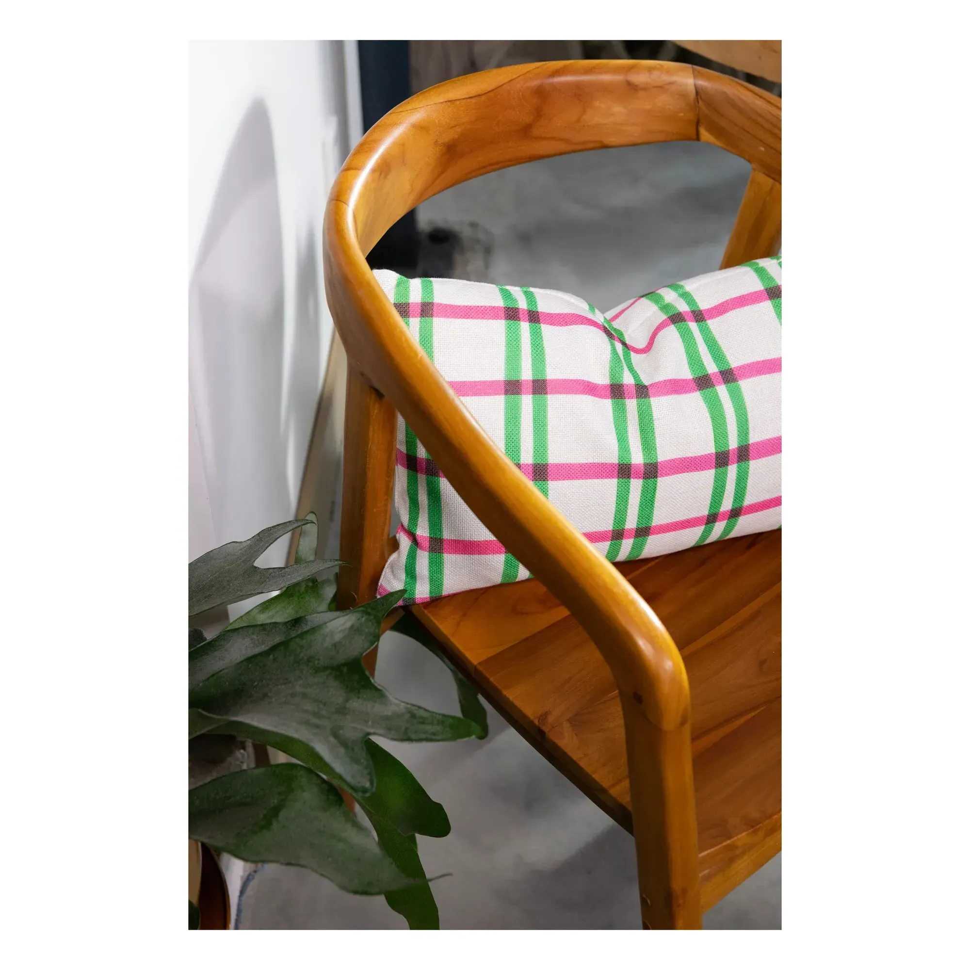 Clash Cushion Cover - Green, Cotton alternate view