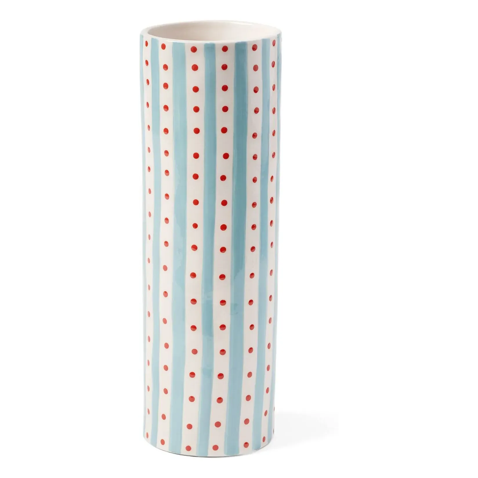 Clash Dot Hand-Painted Vase - Light Blue, Porcelain product
