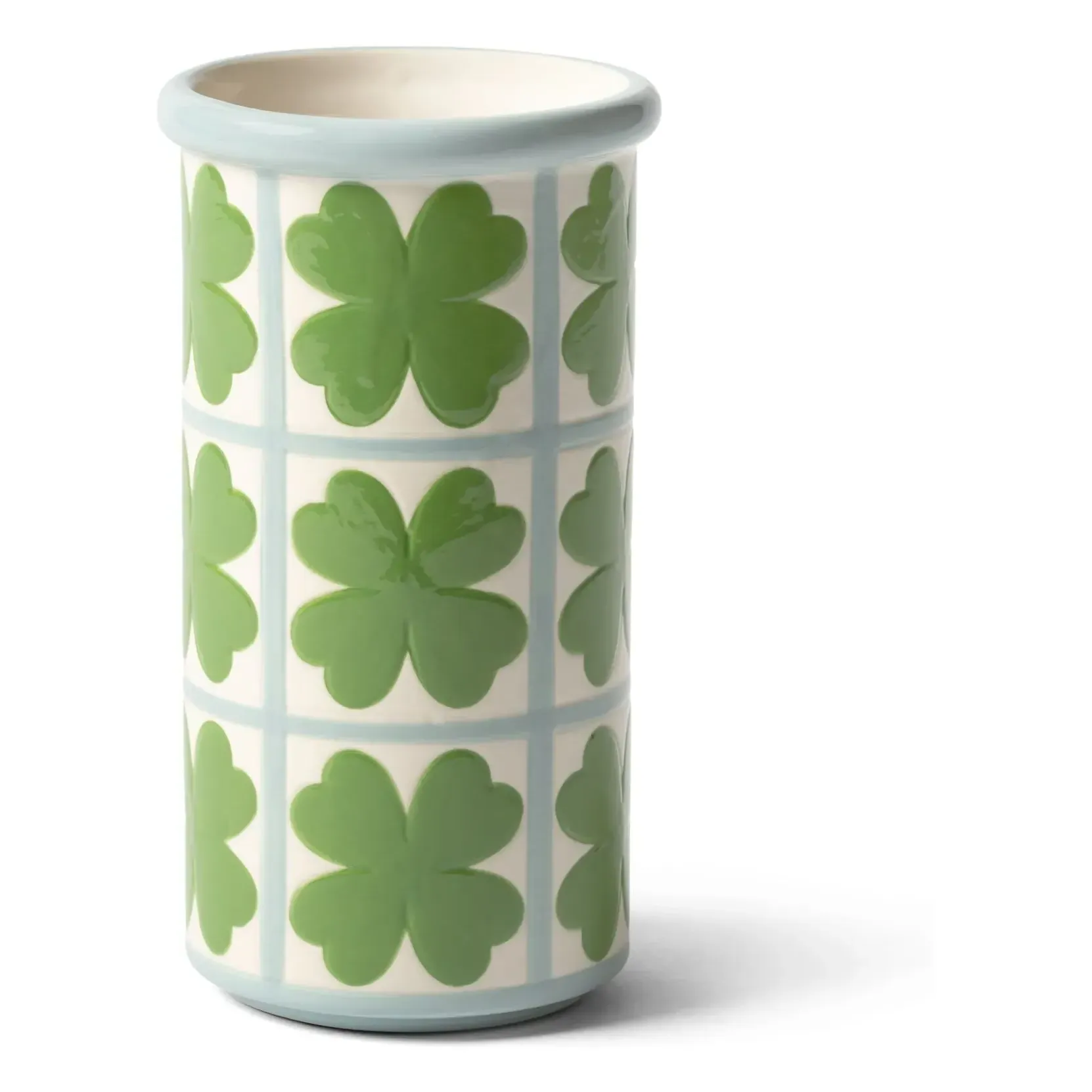 Clover Stoneware Vase - Green product