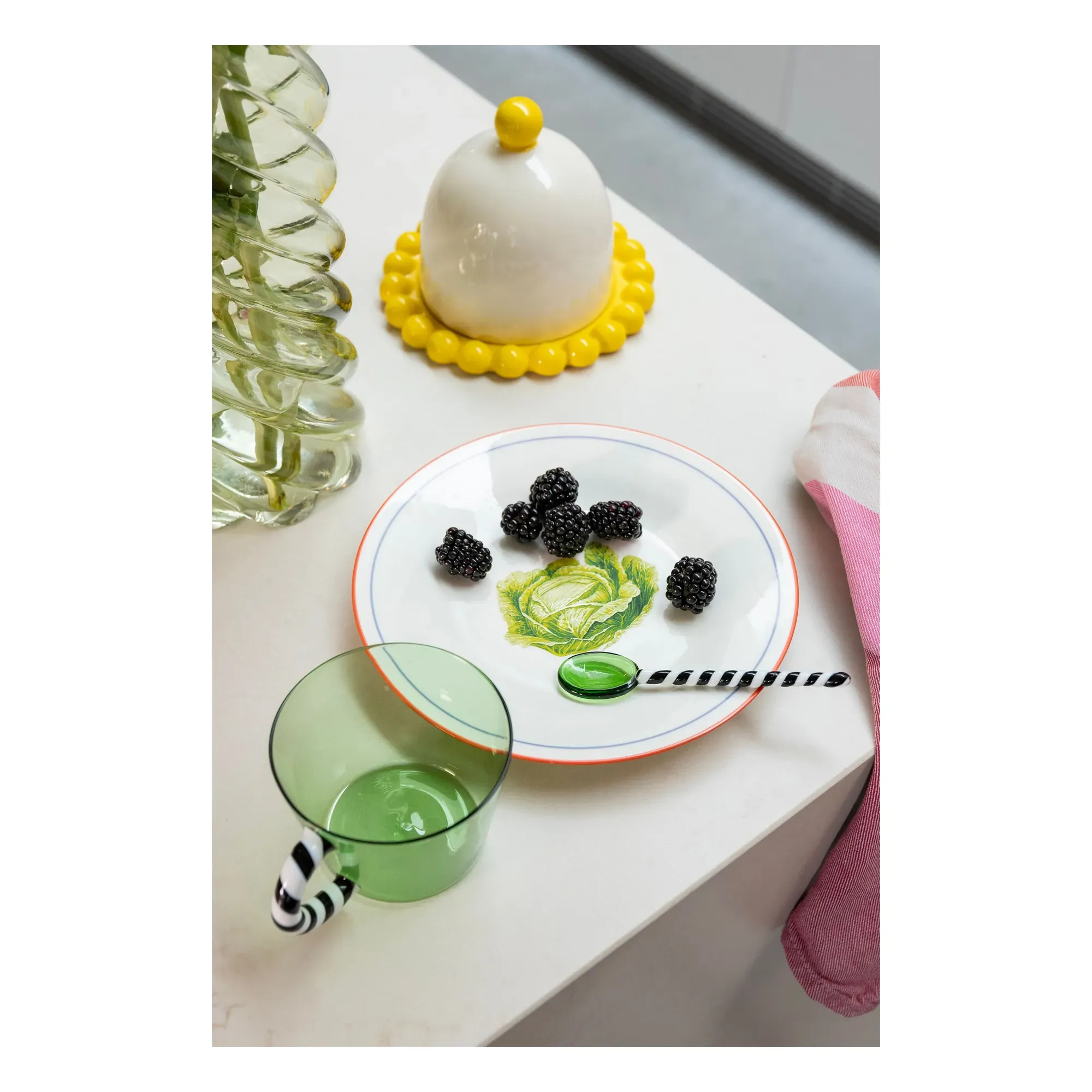 Duet Set of 4 Glass Spoons - Green alternate view