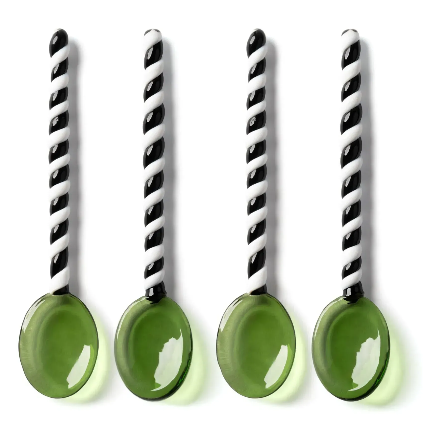 Duet Set of 4 Glass Spoons - Green product
