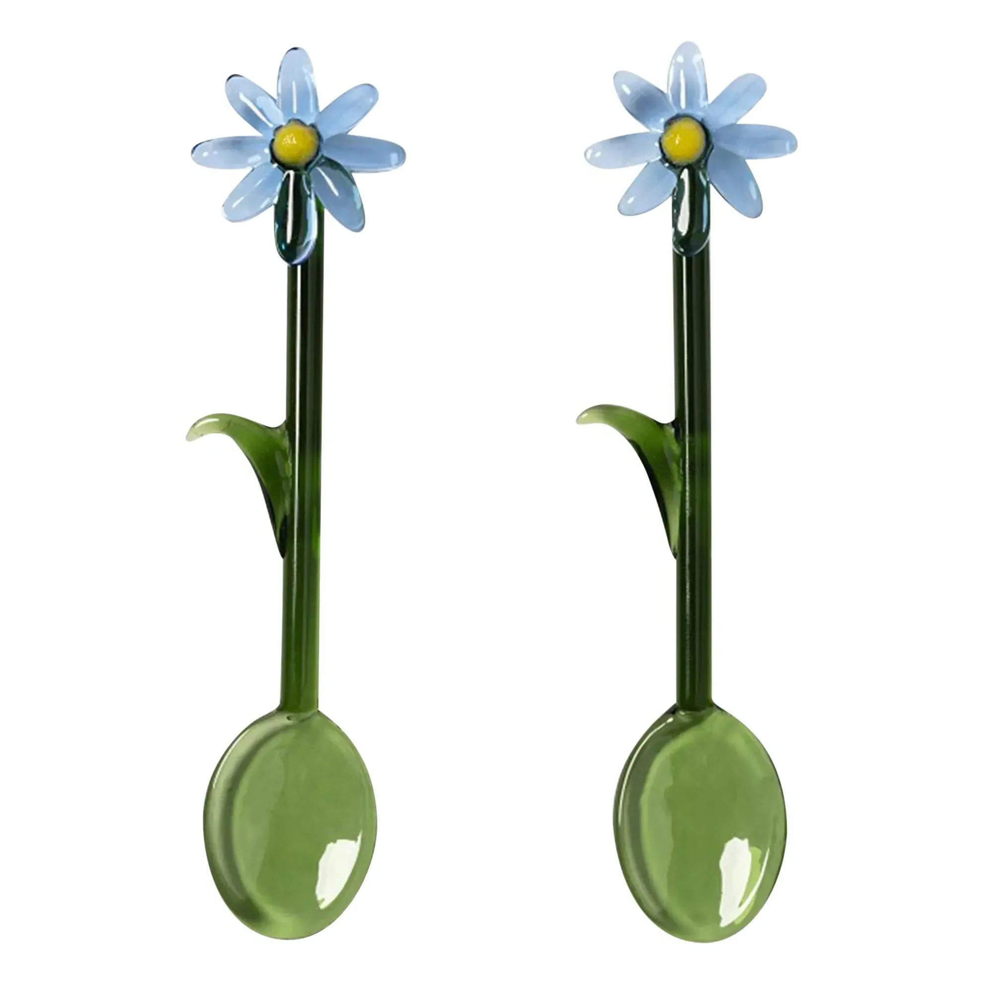 Flora Set of 2 Spoons - Blue, Borosilicate Glass product