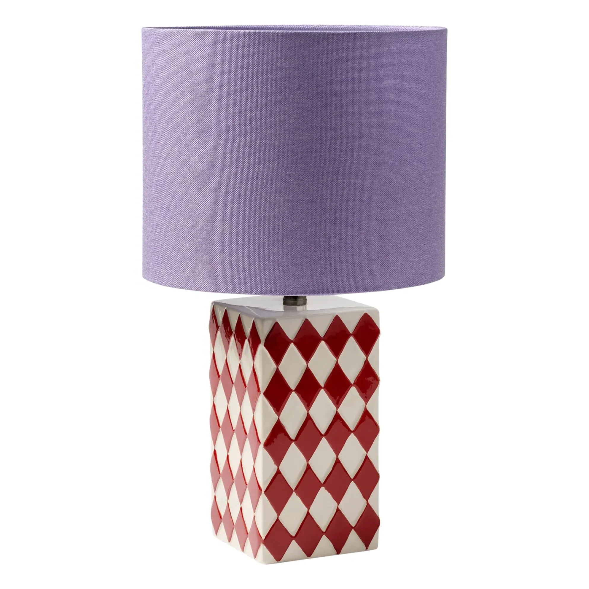 Grid Ceramic Table Lamp - Red product