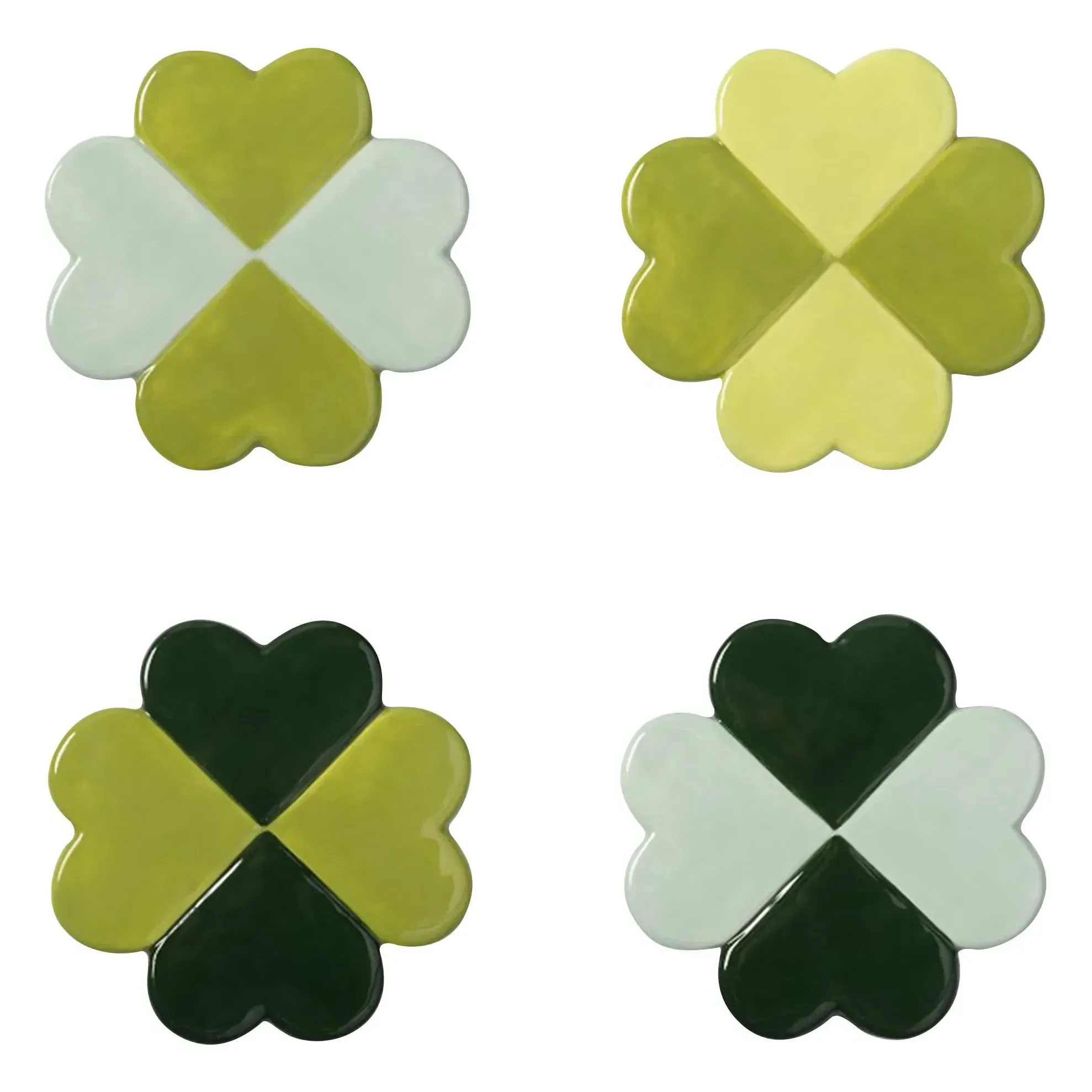 Lucky Clover Set of 4 Coasters - Green, Dolomite product