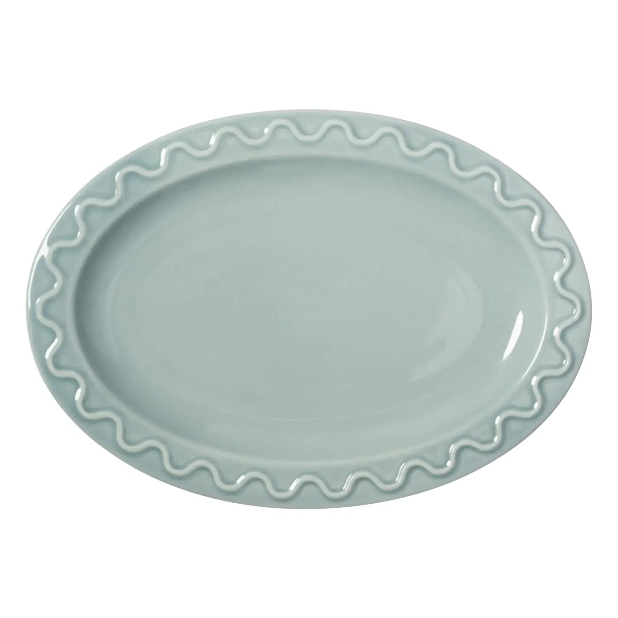 Mochi Oval Serving Plate - Blue, New Bone China product
