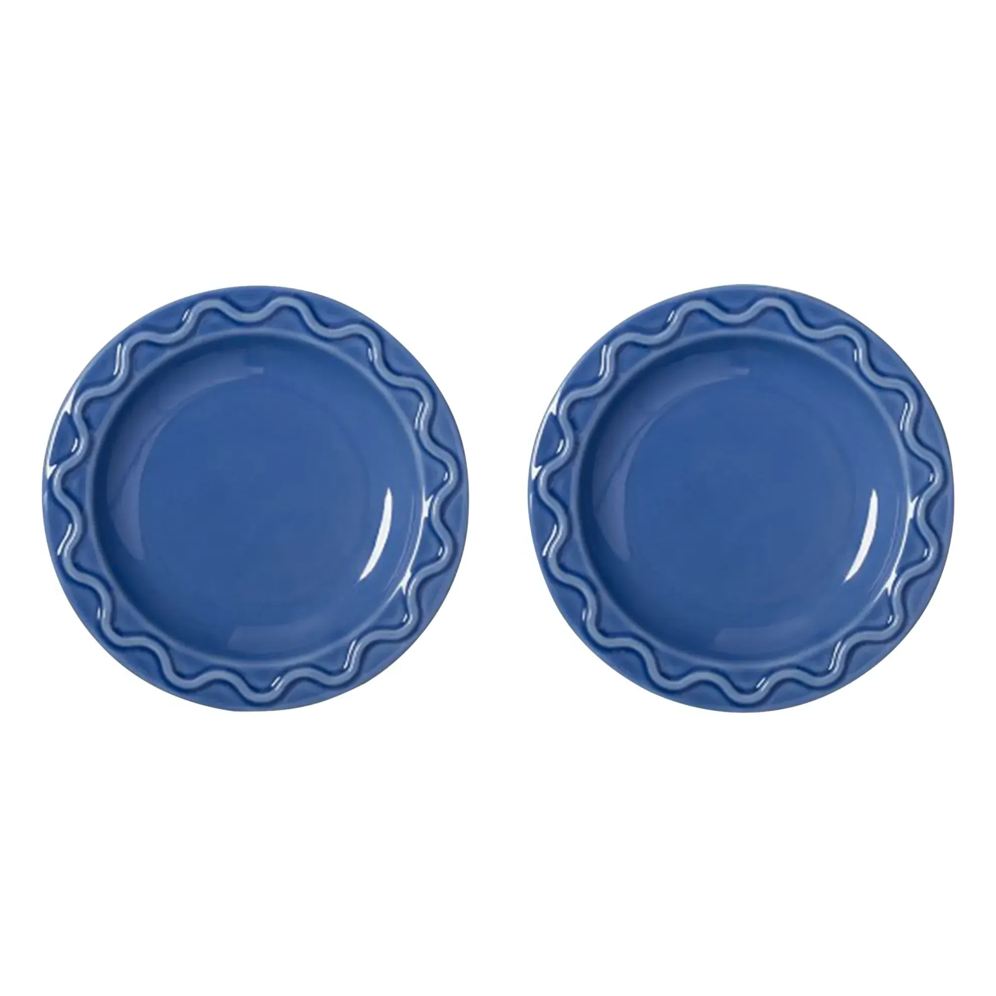 Mochi Set of 2 Small Plates - Blue, New Bone China product