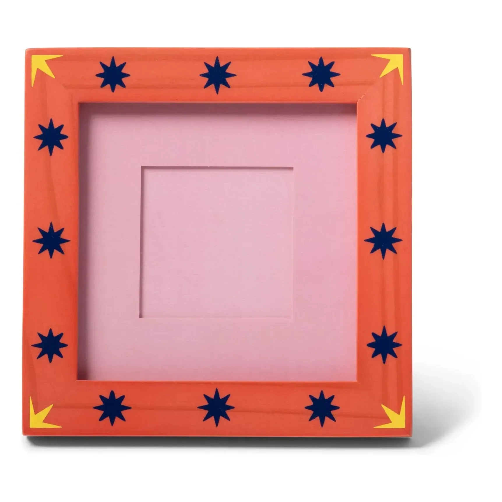 Patch Etoiles Square Photo Frame - Orange, Pine Wood product