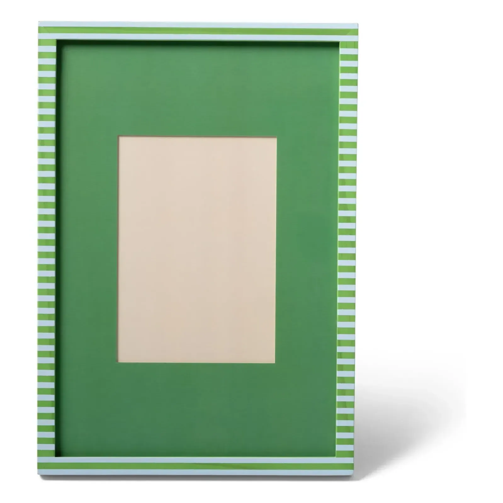Patch Stripes Photo Frame - Green, Pine Wood product