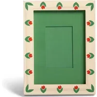 Patch Tulips Photo Frame - Green, Pine Wood alternate view