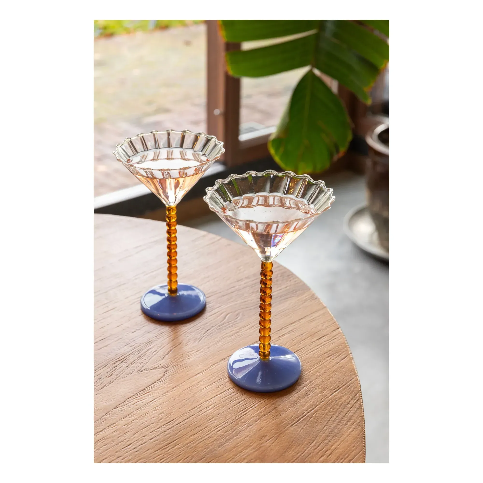 Pearl Cups Set of 2 - Amber, Glass alternate view