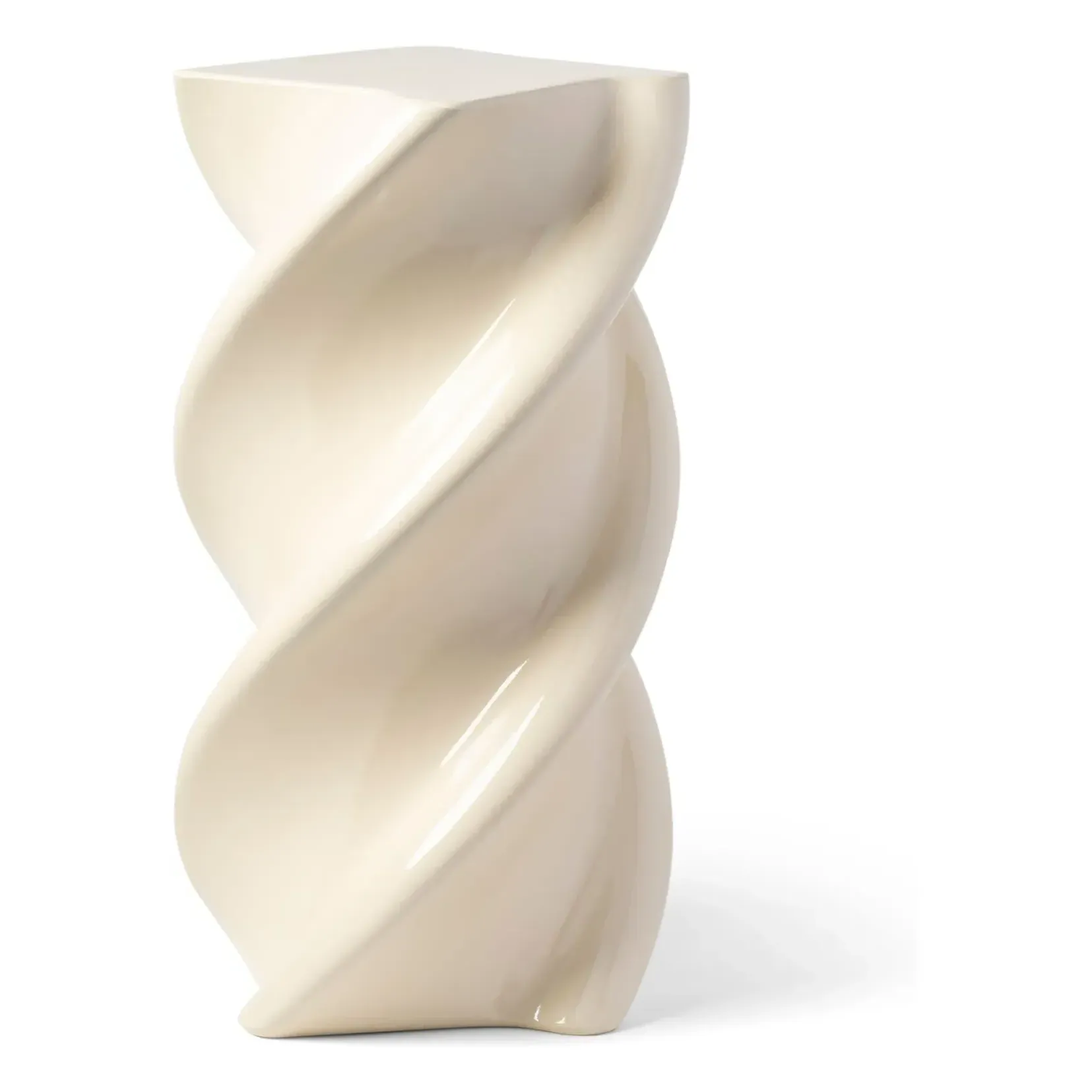 Pillar Round Side Table - Cream, Fibreglass product