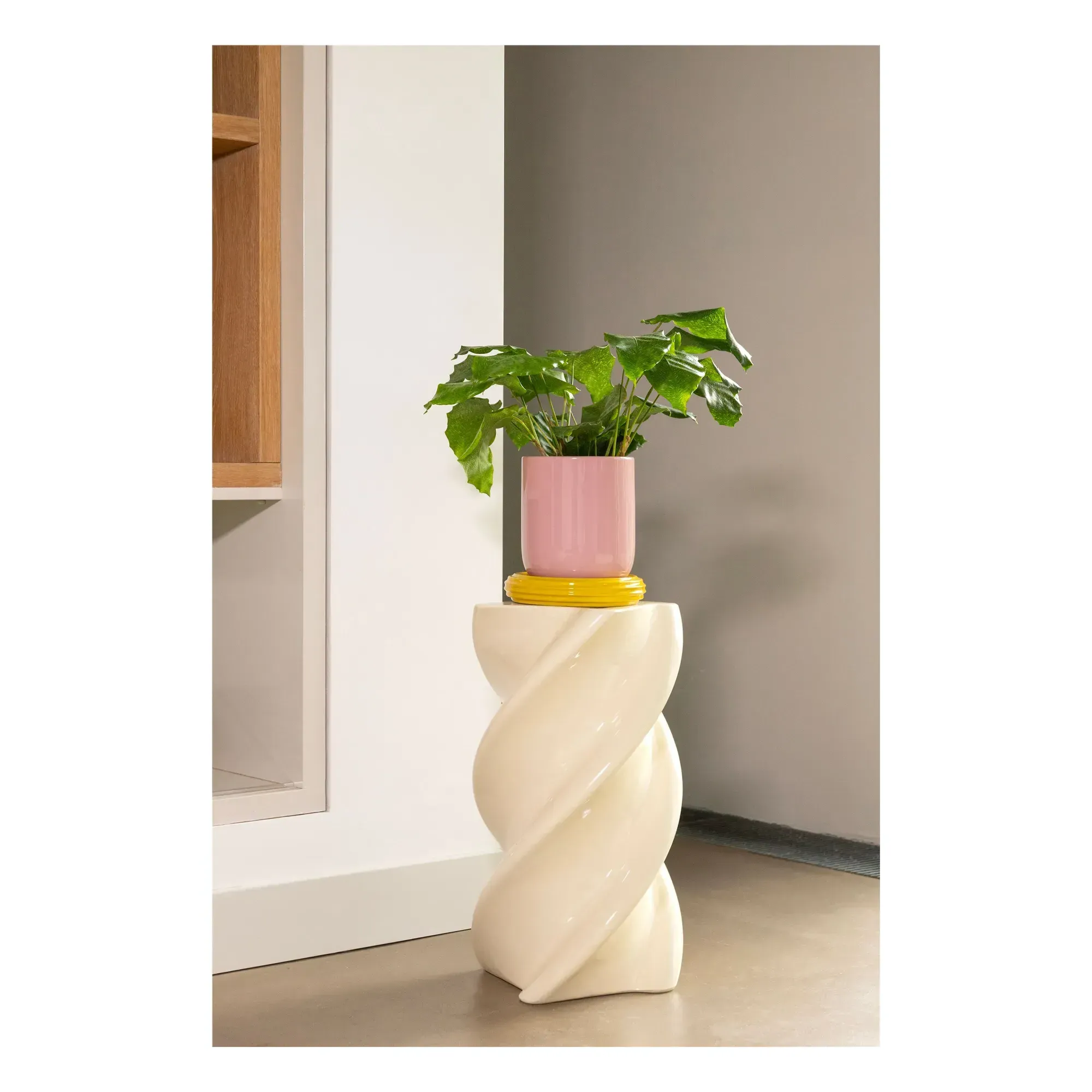 Pillar Side Table - Cream, Fibreglass alternate view