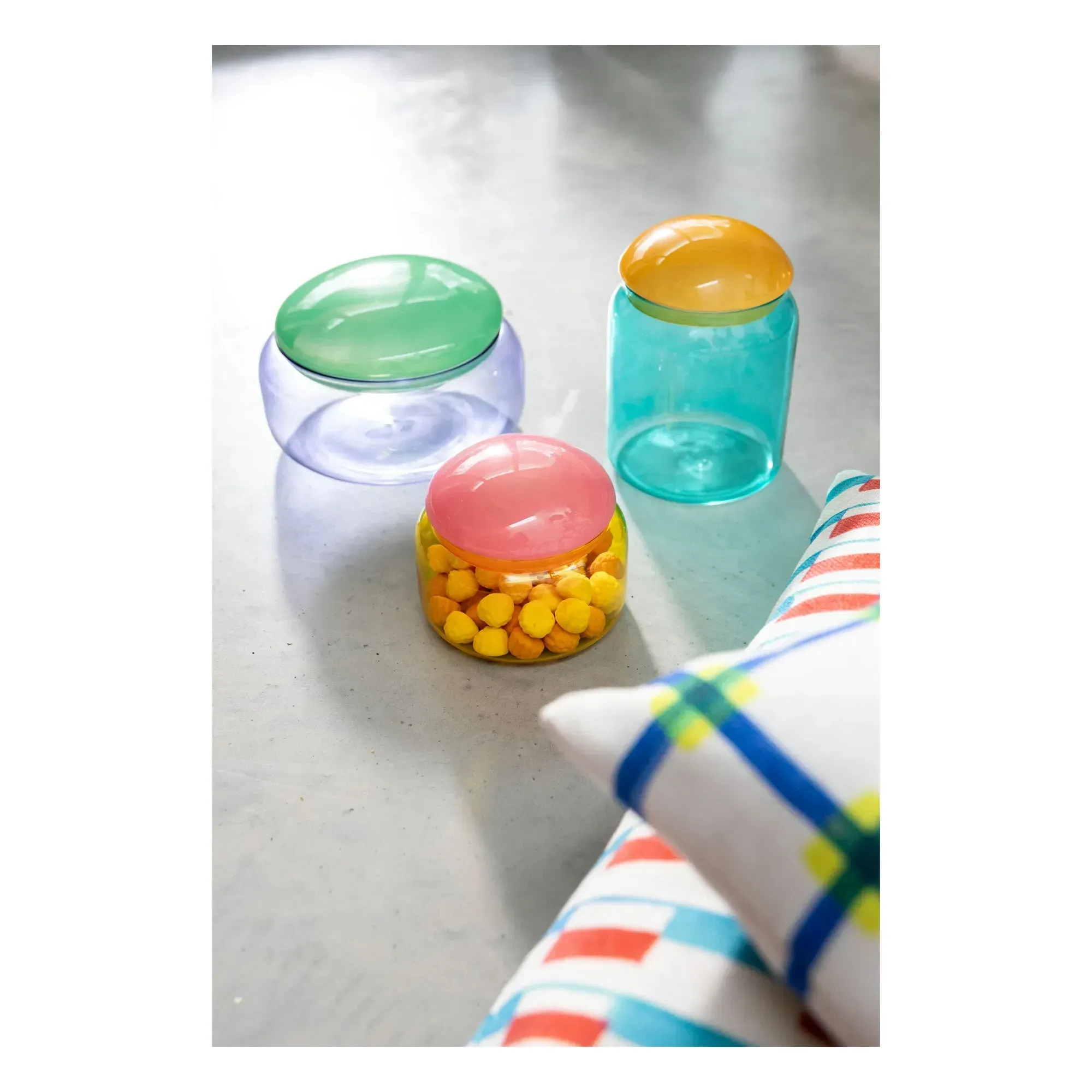 Puffy Glass Jar - Blue alternate view