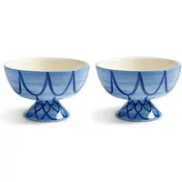 Sirène Set of 2 Bowls - Blue, Stoneware alternate view