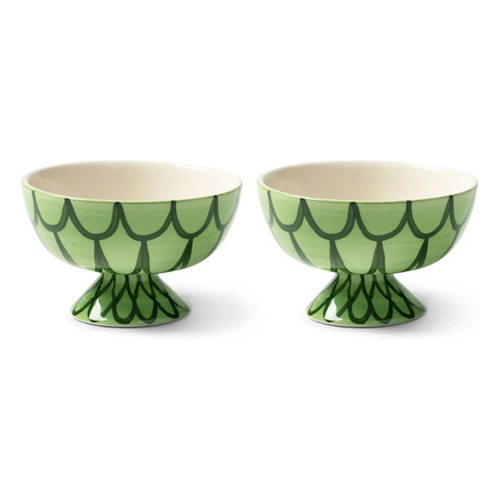 Sirène Set of 2 Bowls - Green, Stoneware product