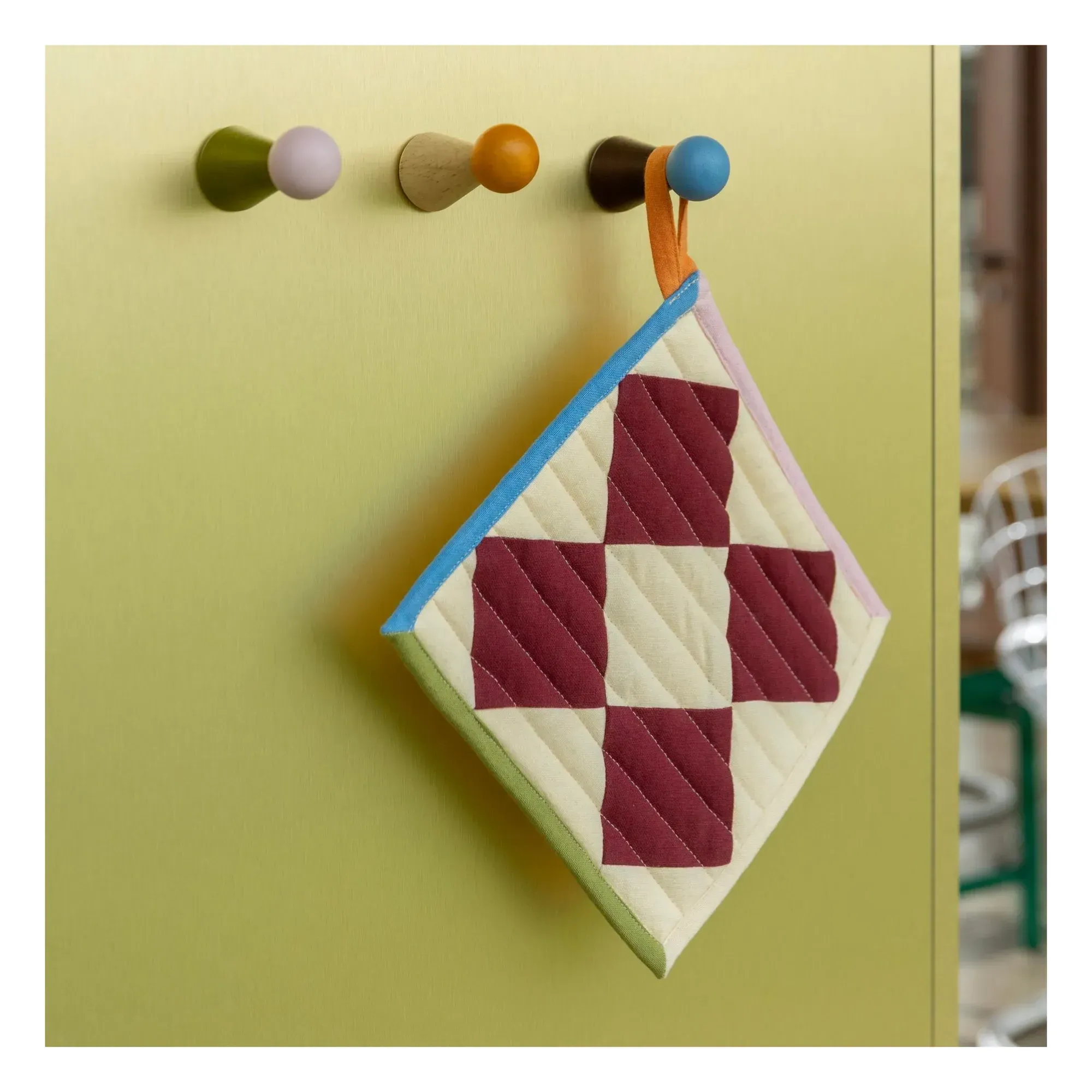Stitch Check Potholder - Multicoloured, Cotton alternate view