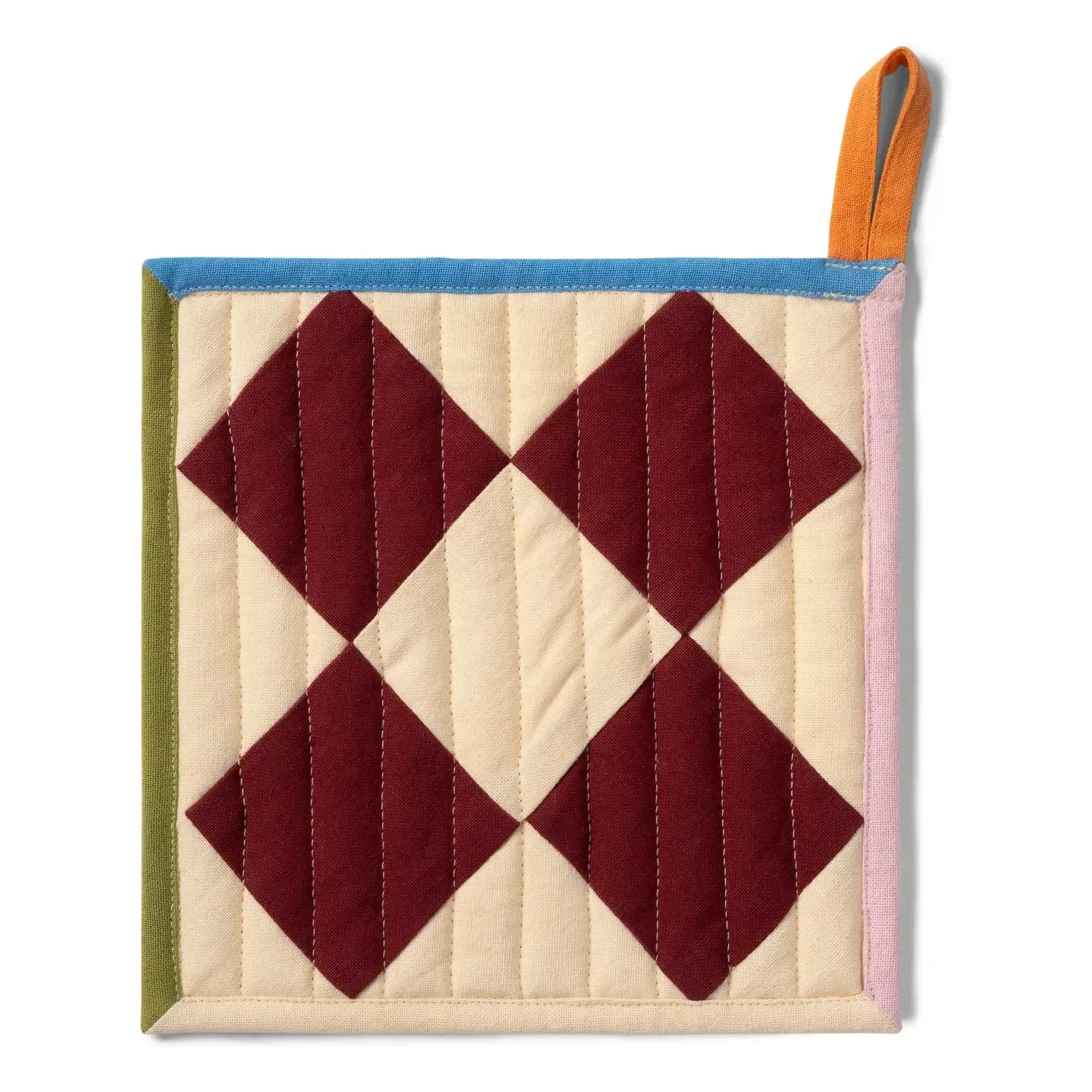 Stitch Check Potholder - Multicoloured, Cotton product