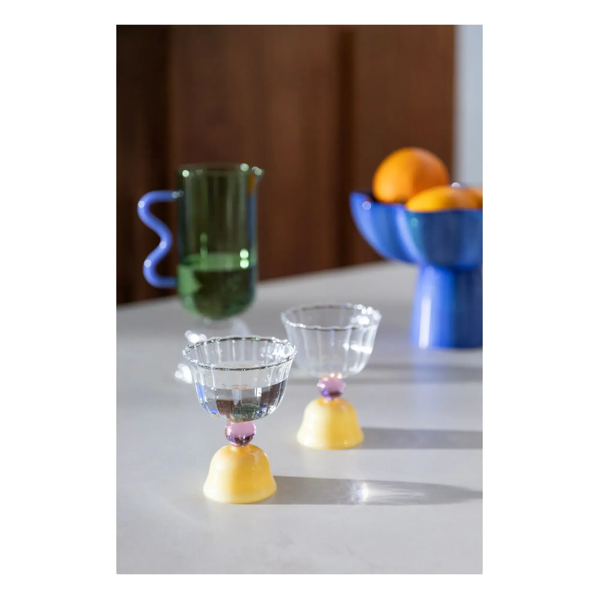 Tulip Stemware Set of 2 - Yellow, Glass alternate view