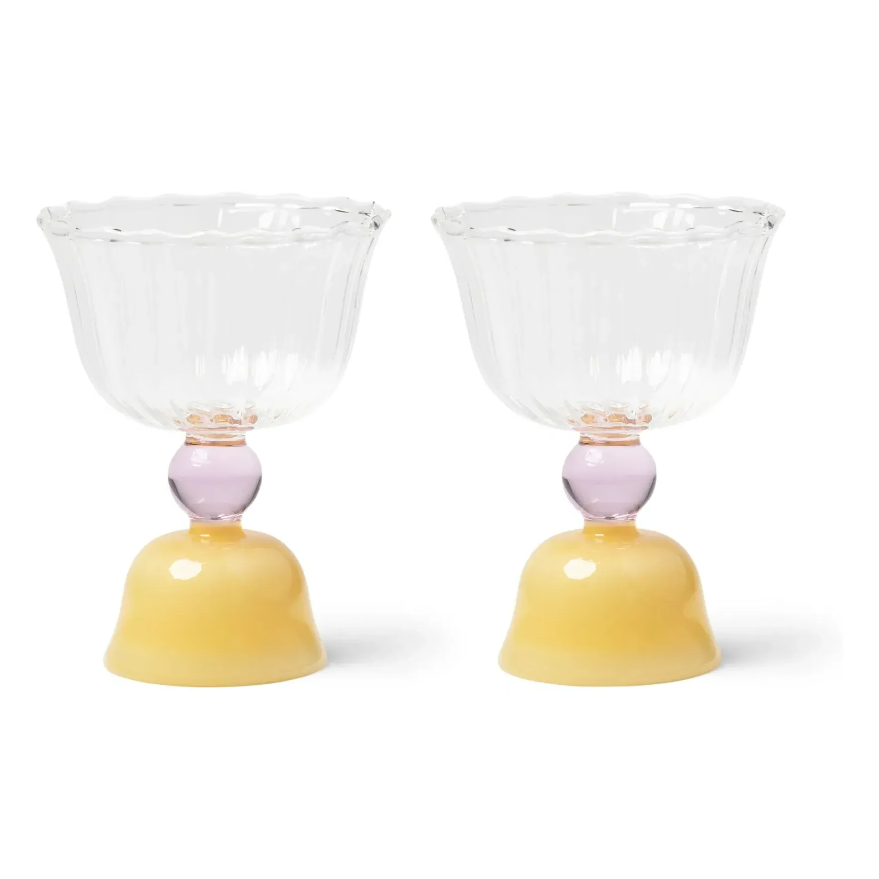 Tulip Stemware Set of 2 - Yellow, Glass product