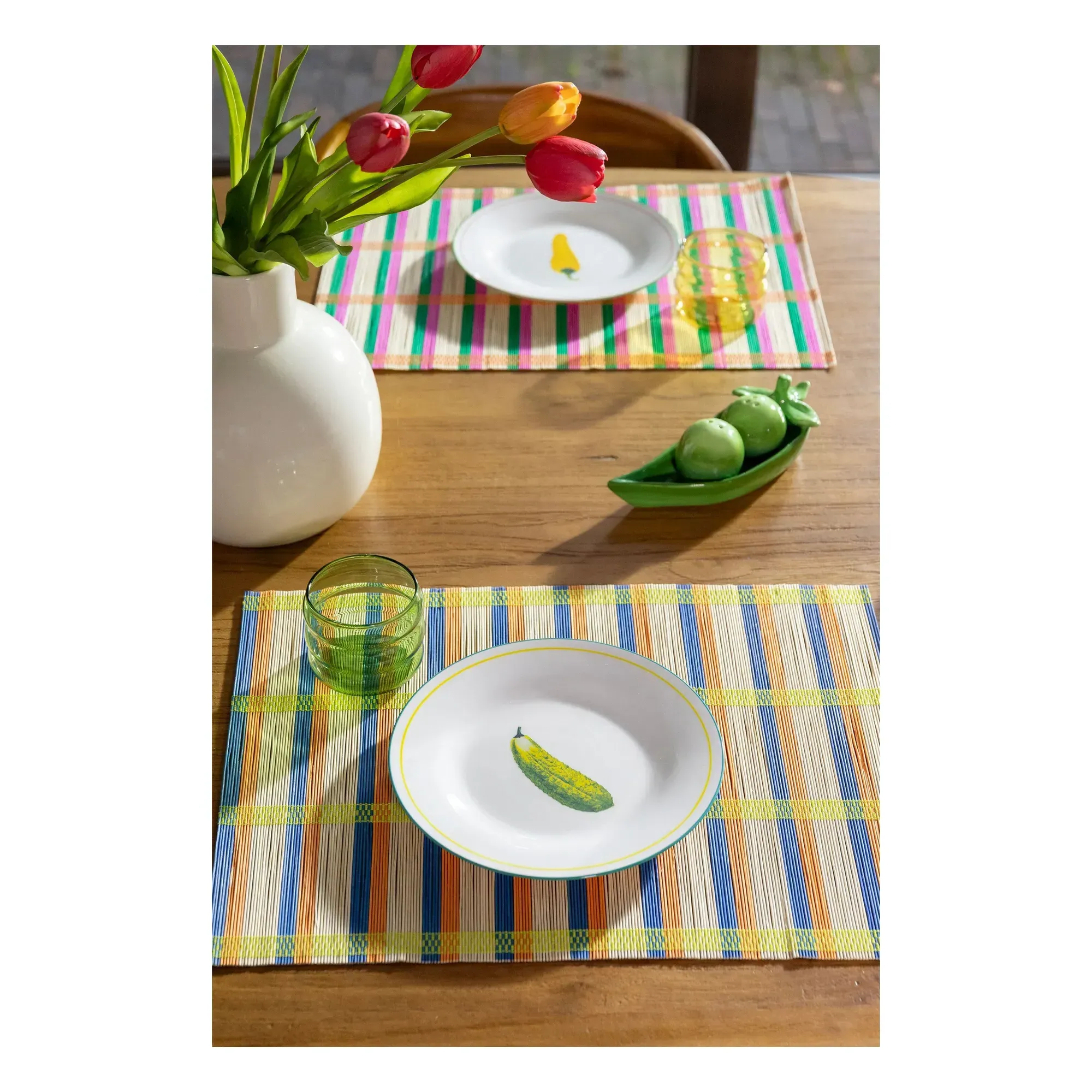 Vegetable Set of 4 Plates - Multicoloured, Porcelain alternate view