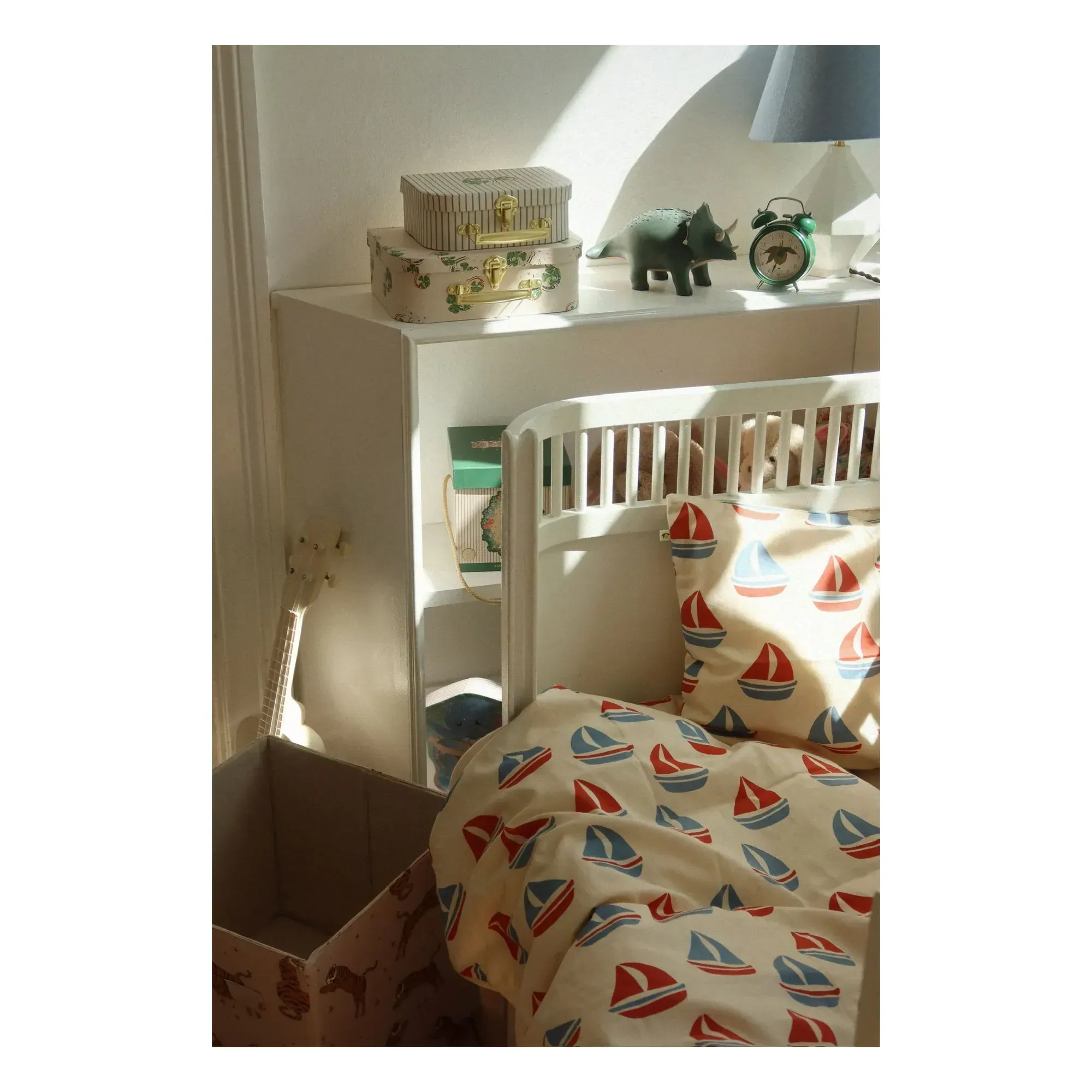 Ahoy Junior Bed Linen Set - Red, Organic Cotton alternate view