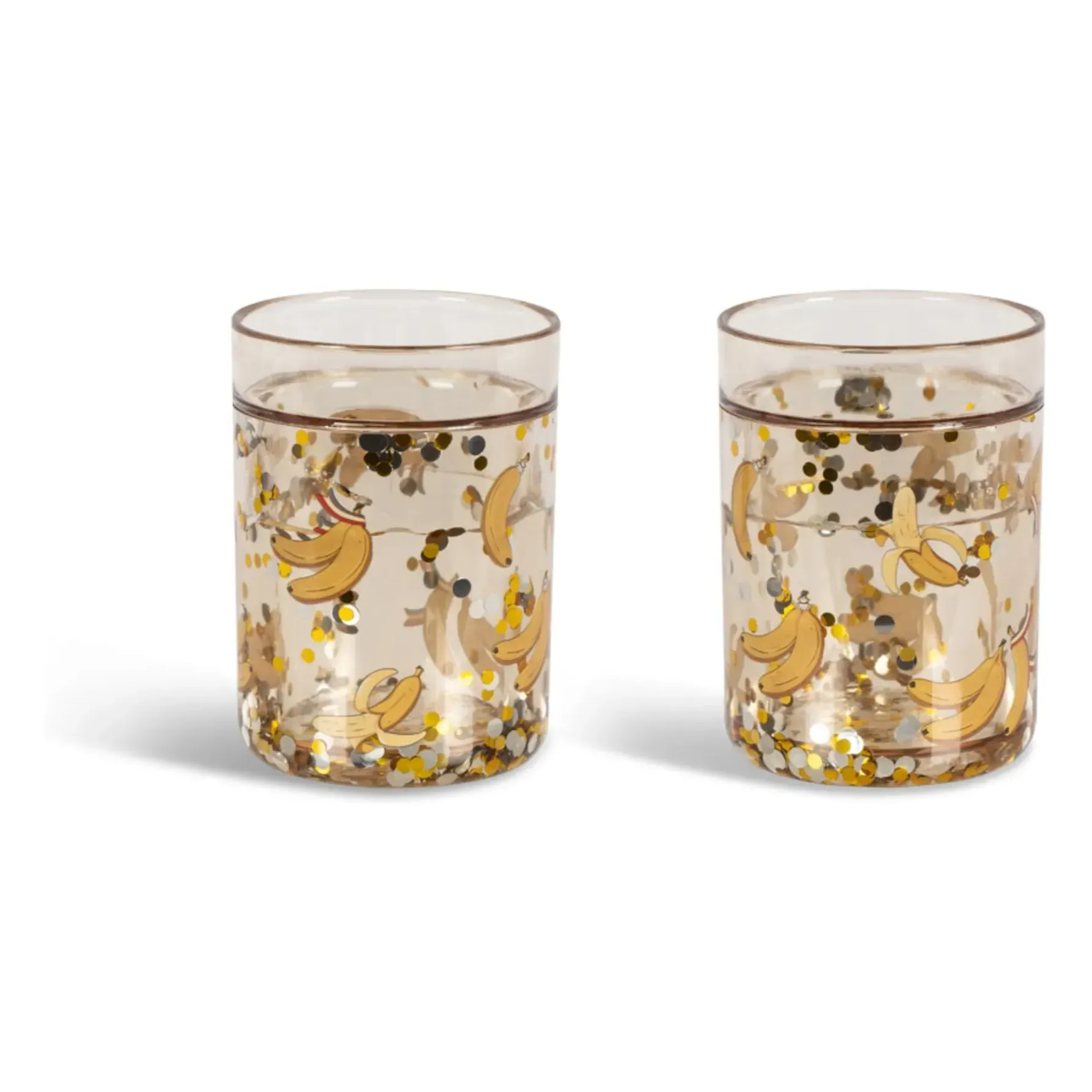 Bananas Glitter Cups Set of 2 - Yellow, PCTG product