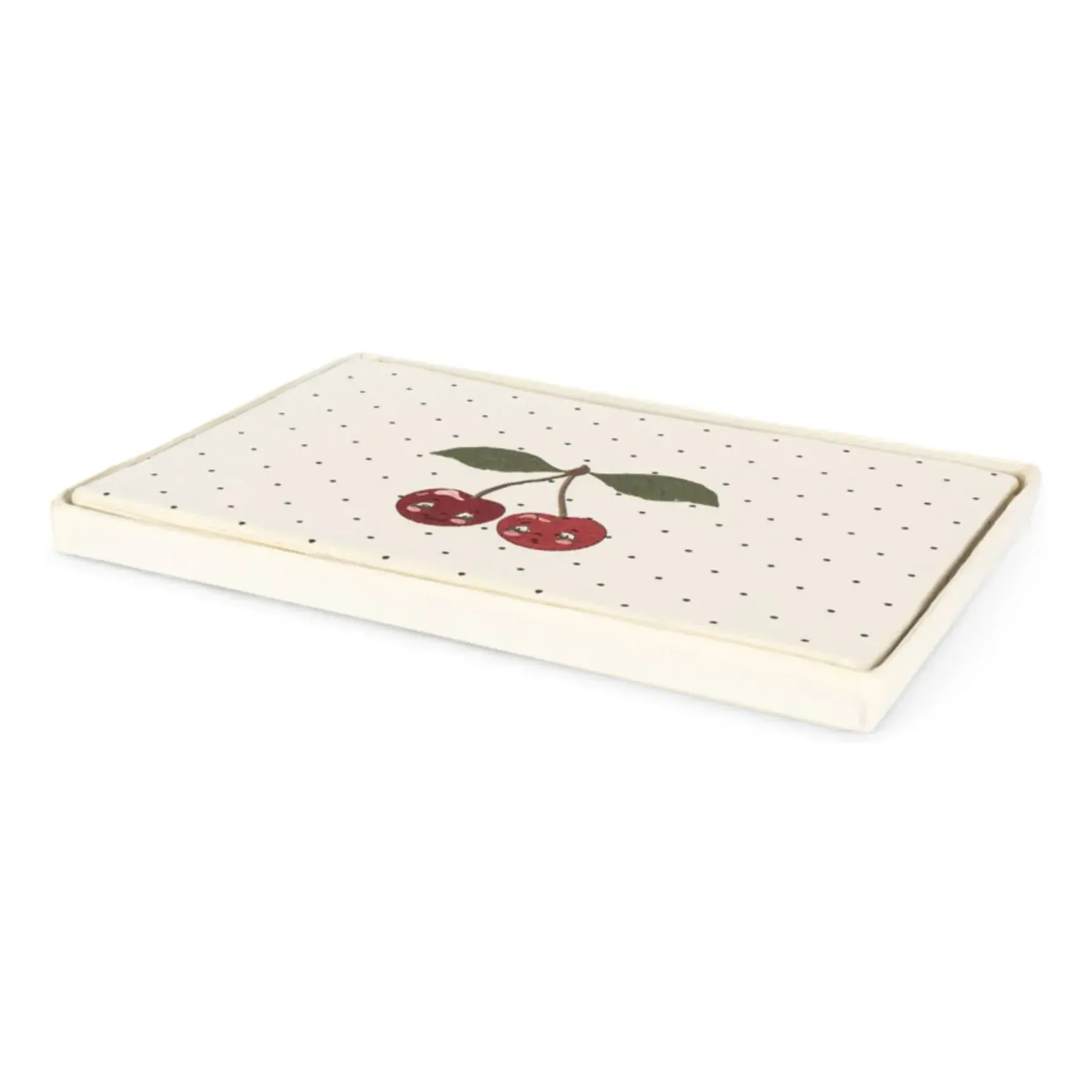 Cherry Foldable Storage Box - White, Cotton alternate view
