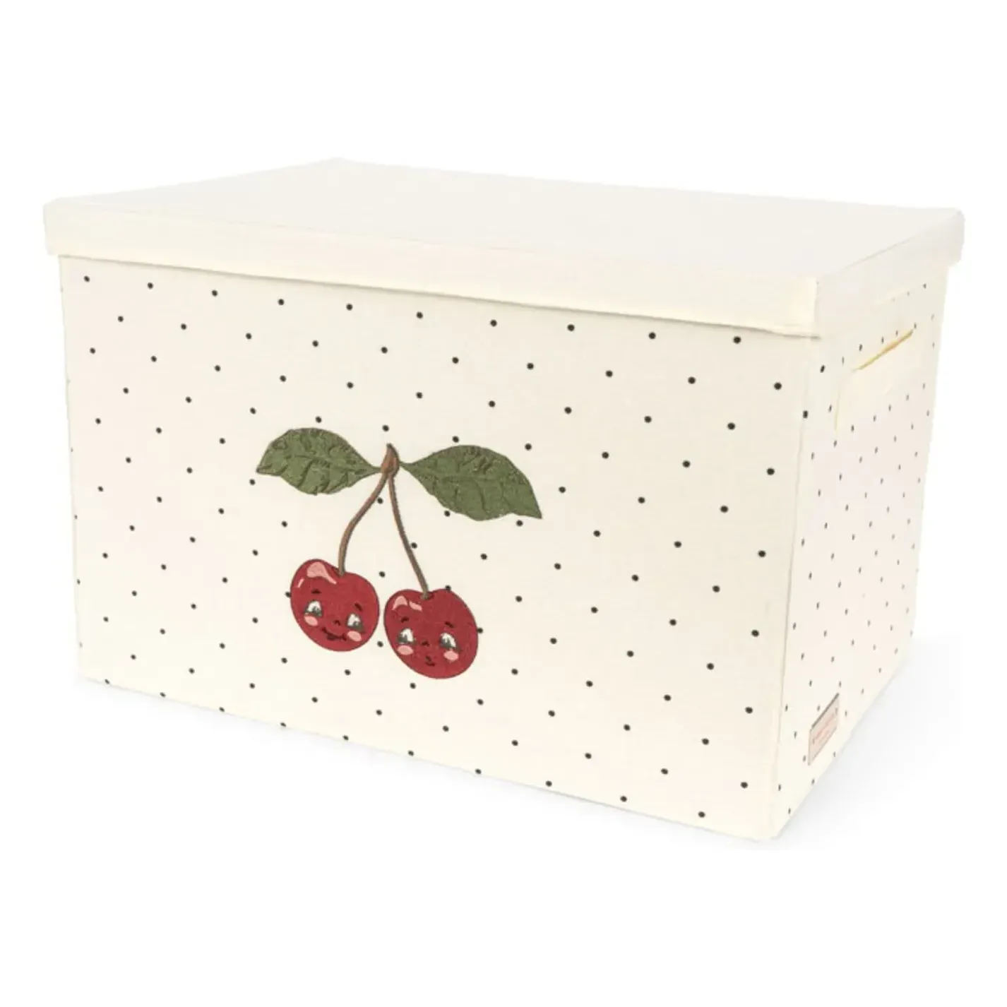 Cherry Foldable Storage Box - White, Cotton product