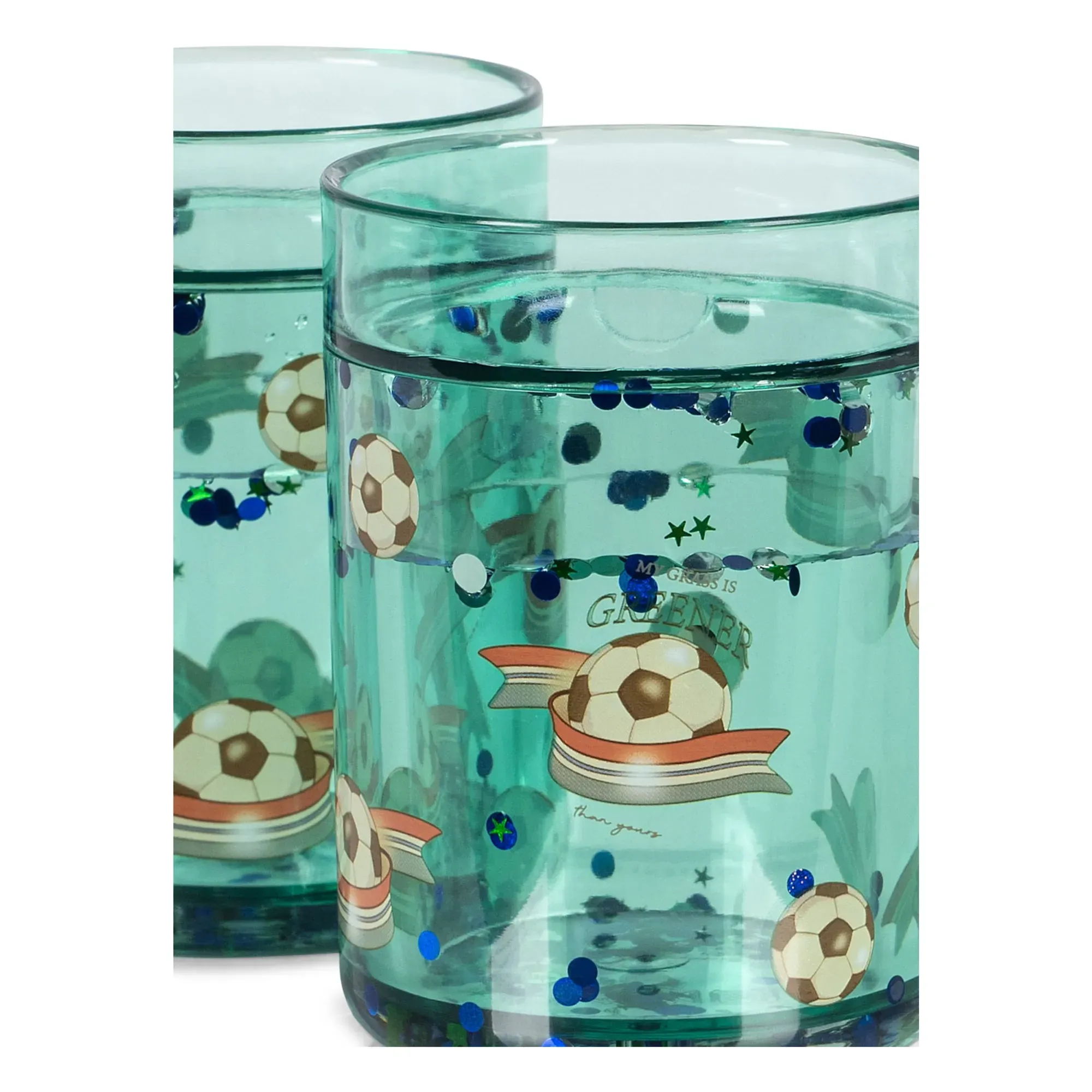 Kick It Glitter Cups Set of 2 - Blue alternate view