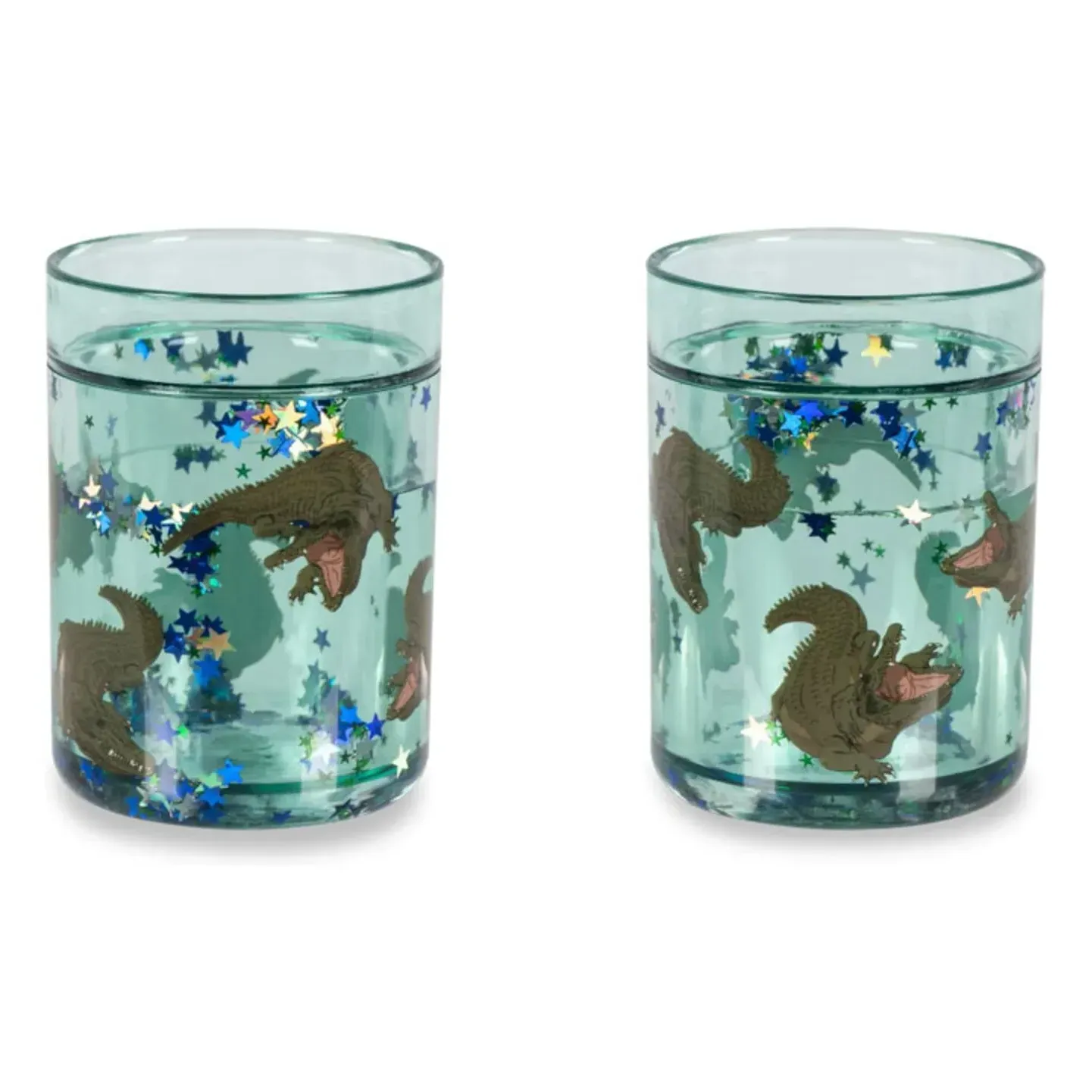 Konges Sløjd Crocodile Glitter Tumbler - Blue, PCTG product
