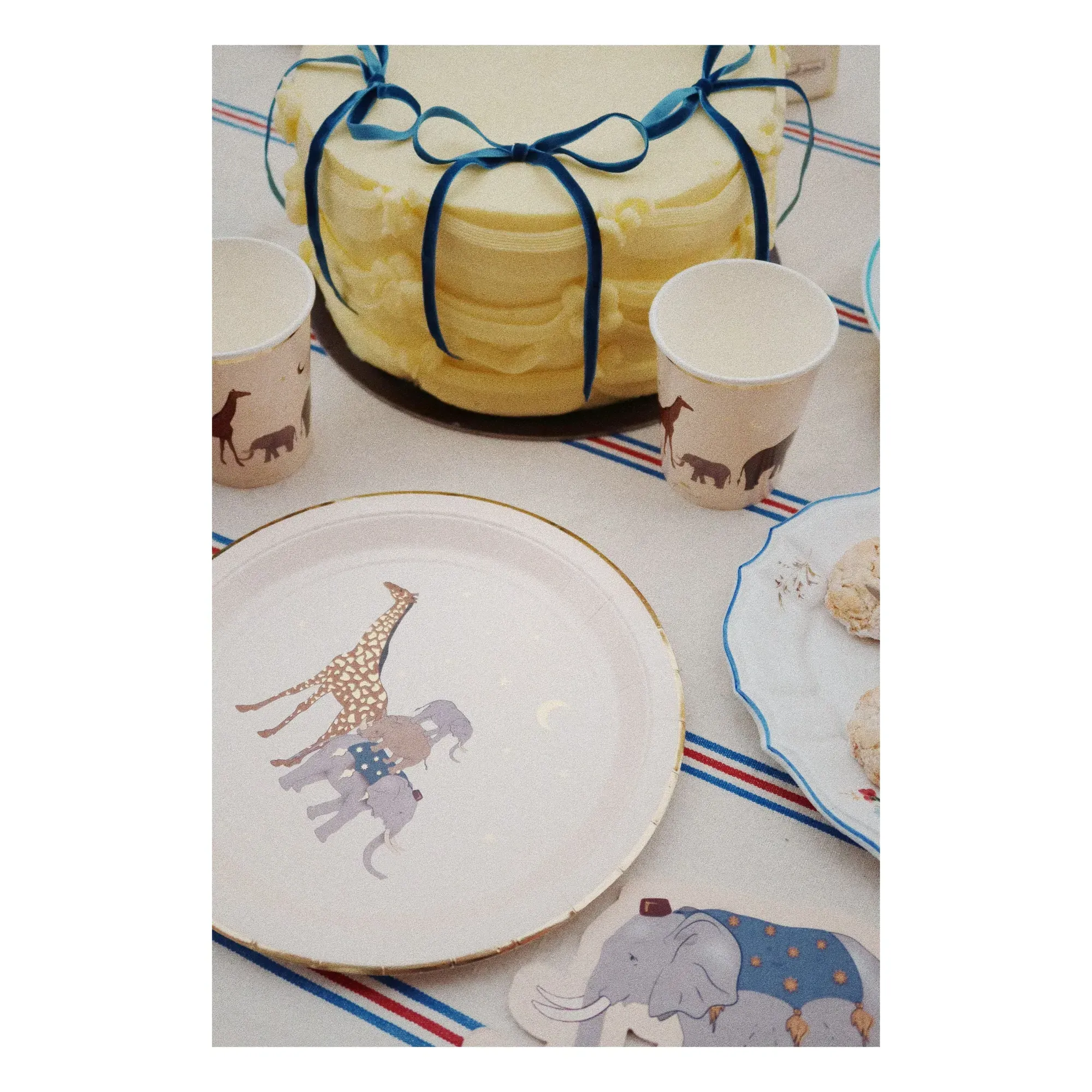 Konges Sløjd Safari Round Paper Plates - Multicoloured alternate view