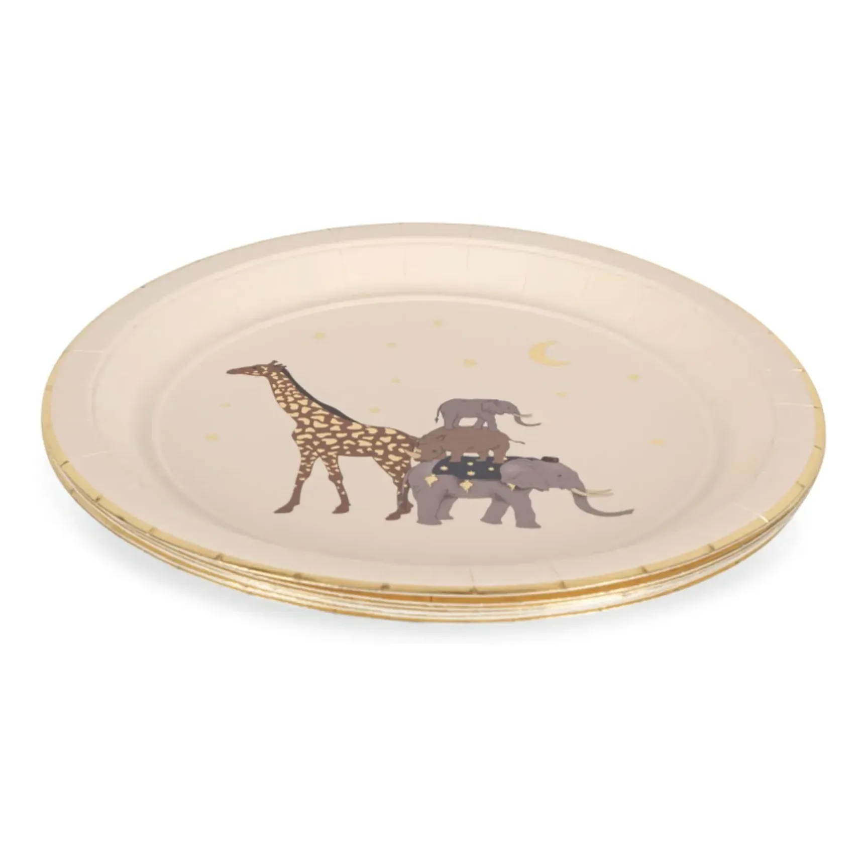 Konges Sløjd Safari Round Paper Plates - Multicoloured product