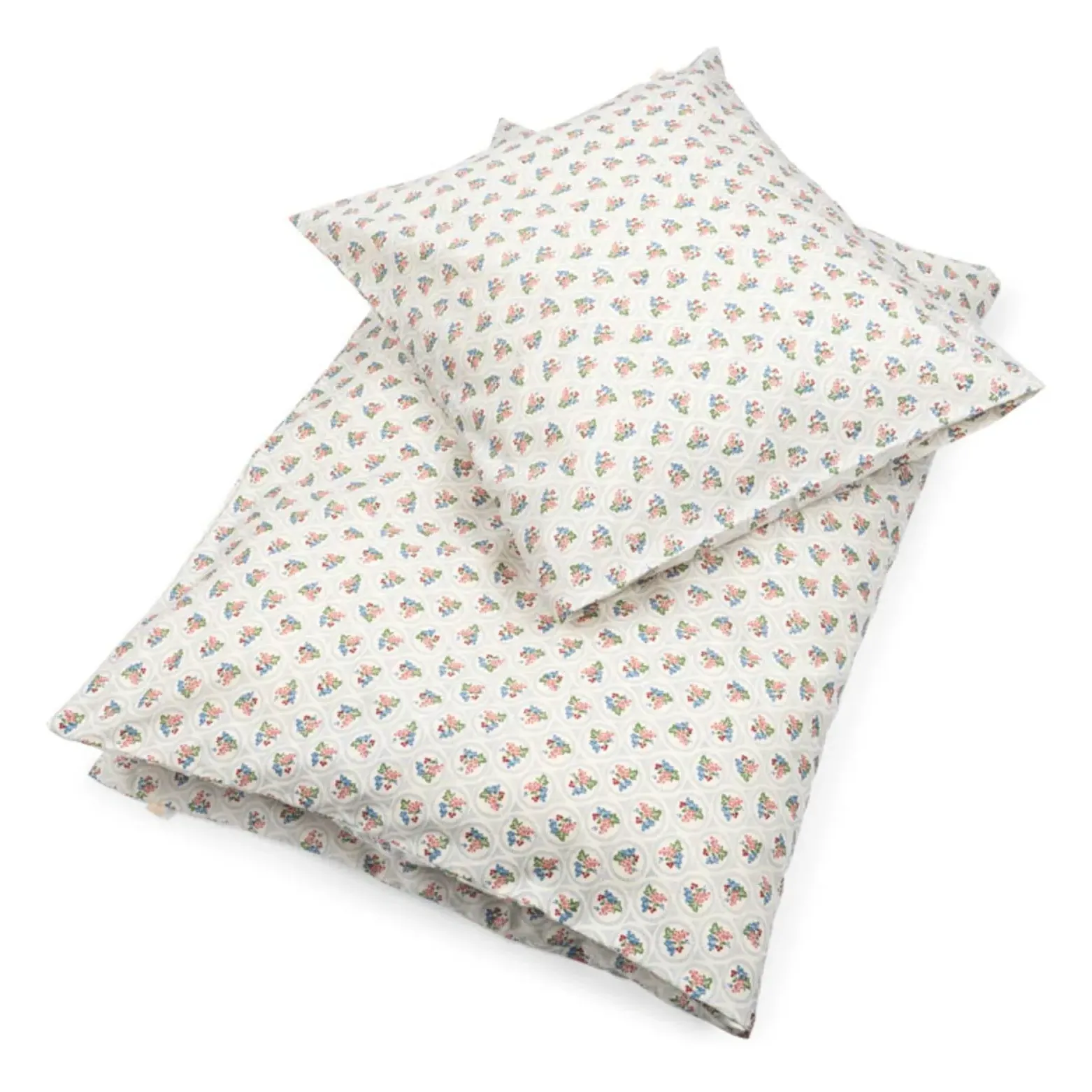 Verona Blues Junior Duvet Cover Set - White, Organic Cotton product