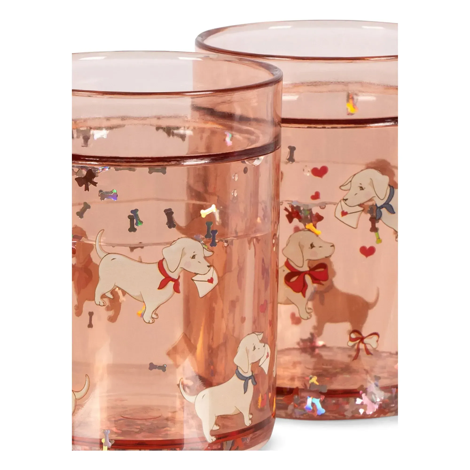 Woof Glitter Tumblers Set of 2 - Pink, PCTG alternate view
