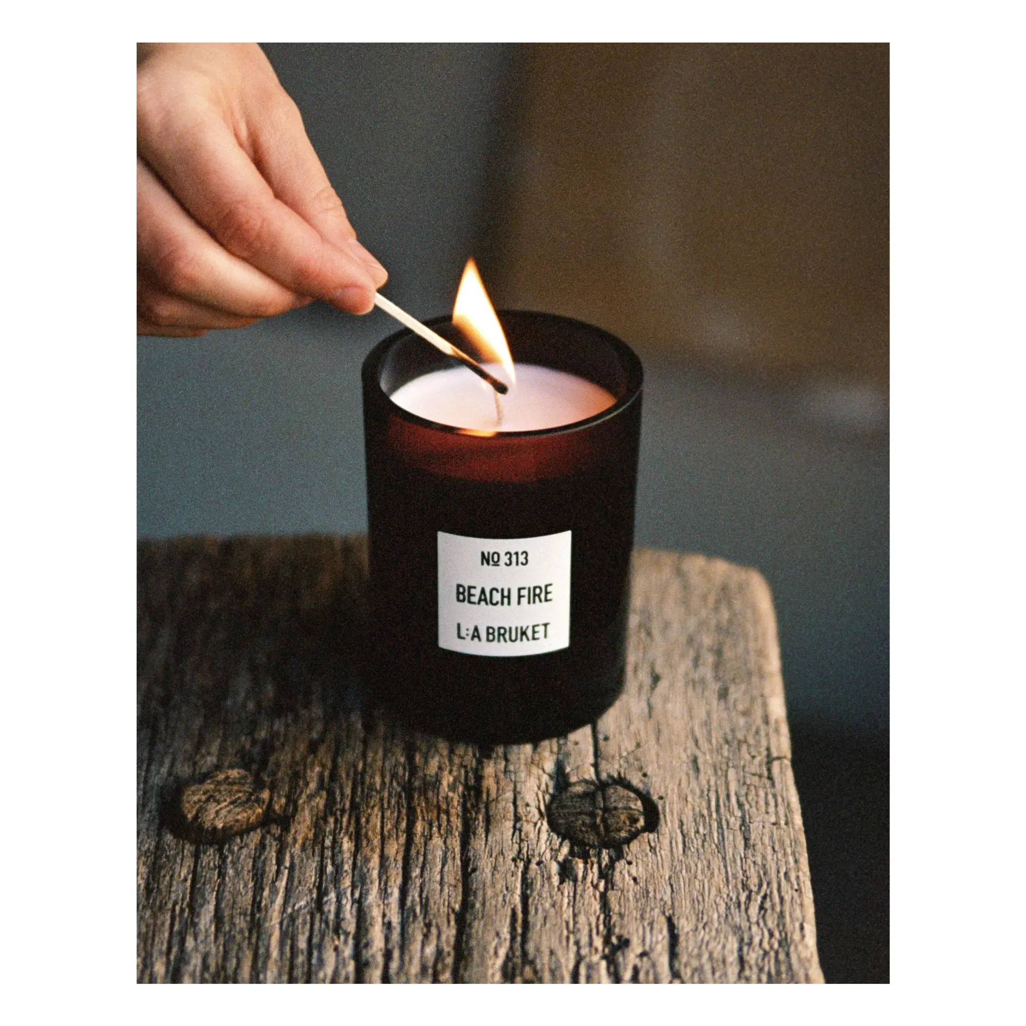 Beach Fire 260g Scented Candle - Amber Glass alternate view