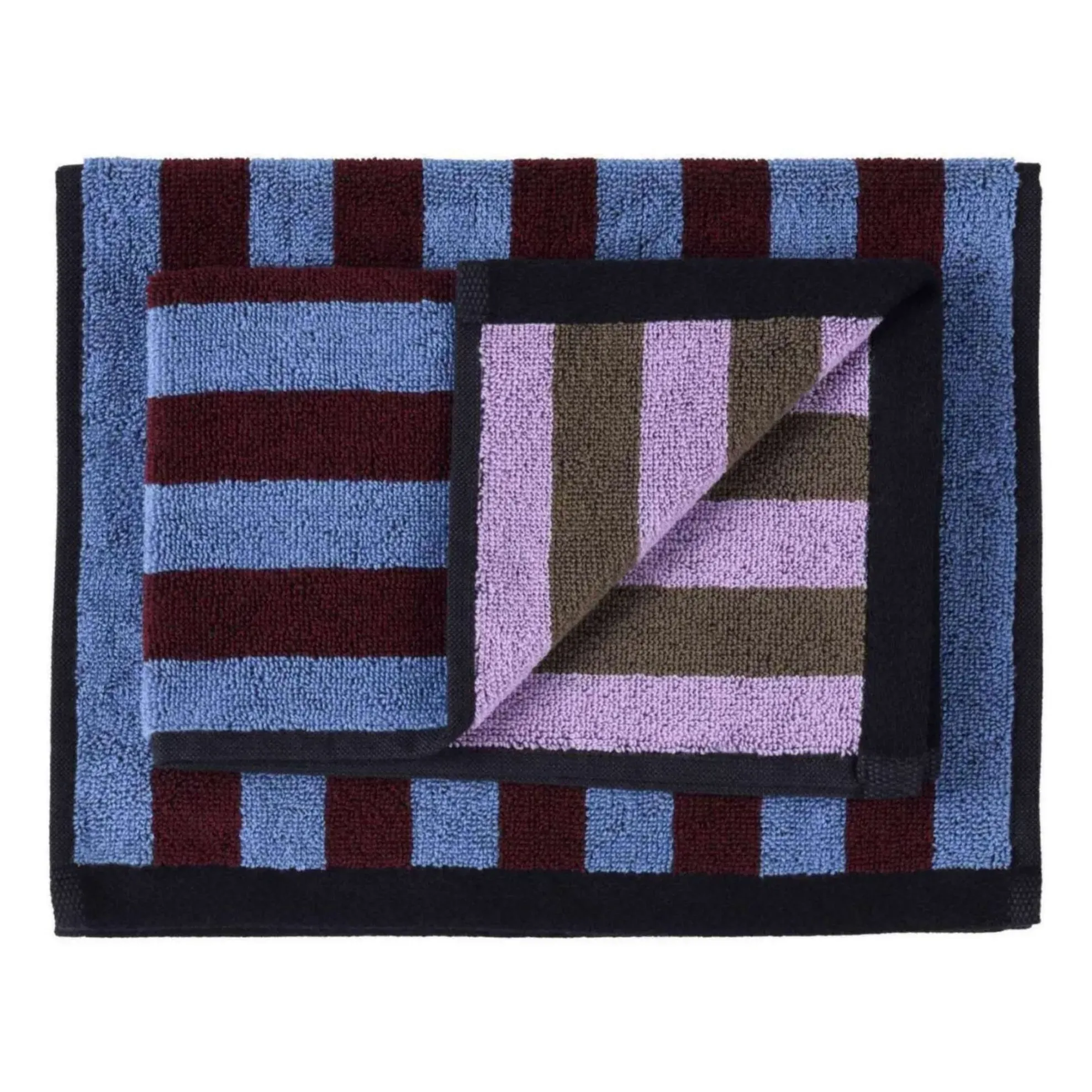 Charly Fine Stripes Guest Towel Set of 2 - Blueberry, Organic Cotton product