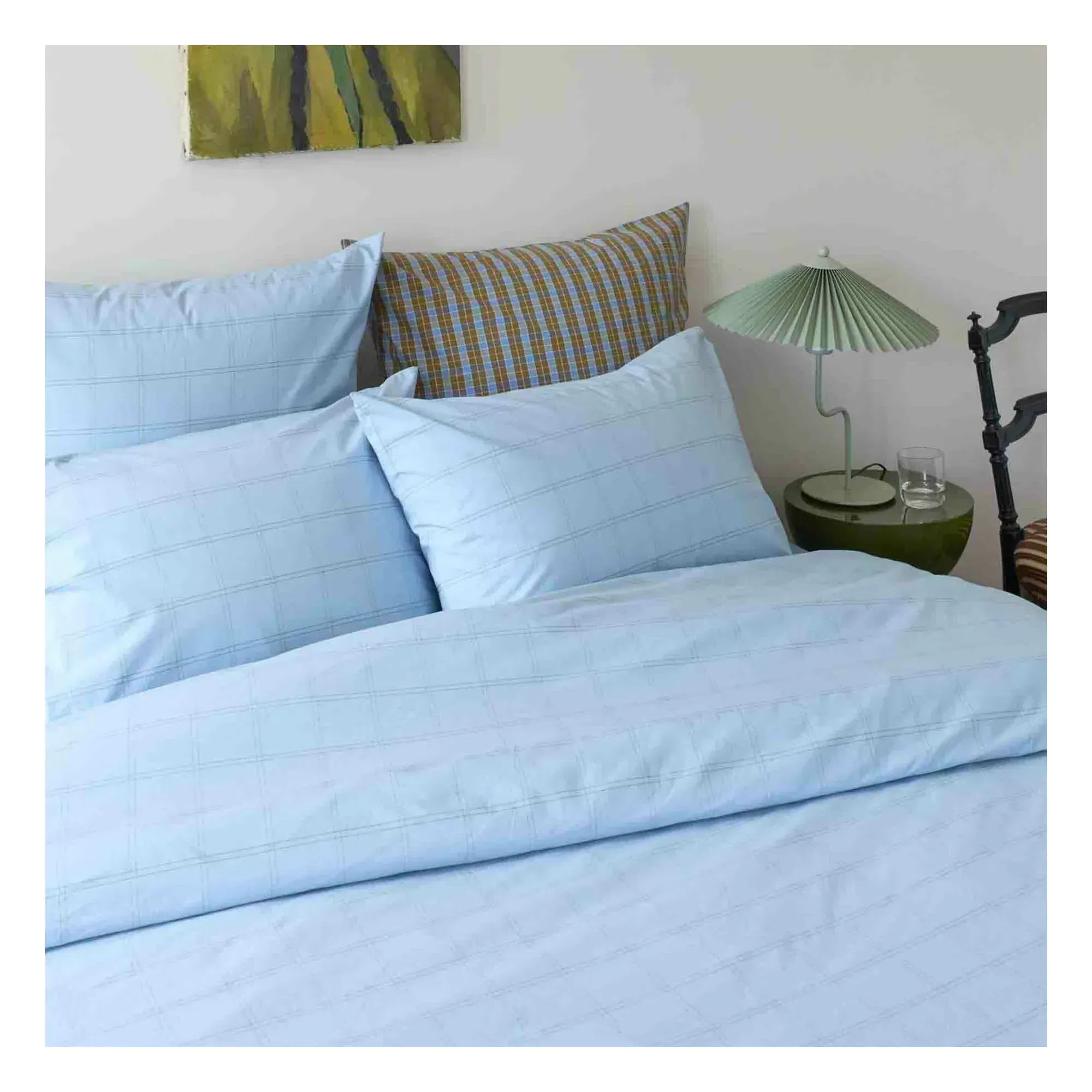 Chloë Comforter Cover - Light Blue, Cotton Percale alternate view
