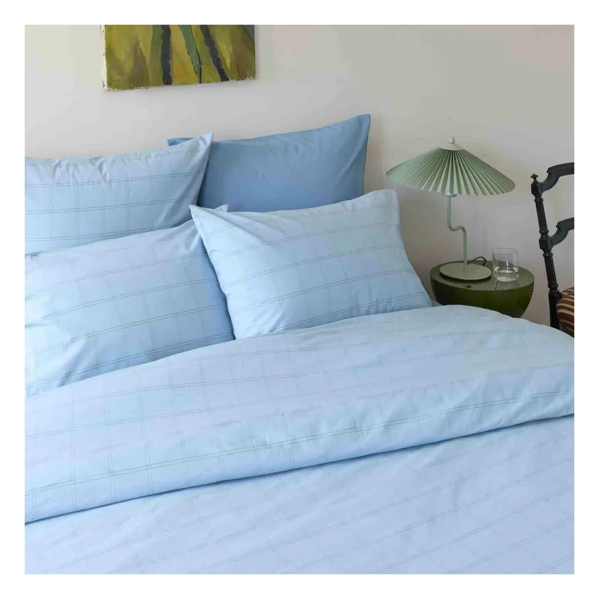 Chloë Pillowcase - Light Blue, Organic Cotton alternate view