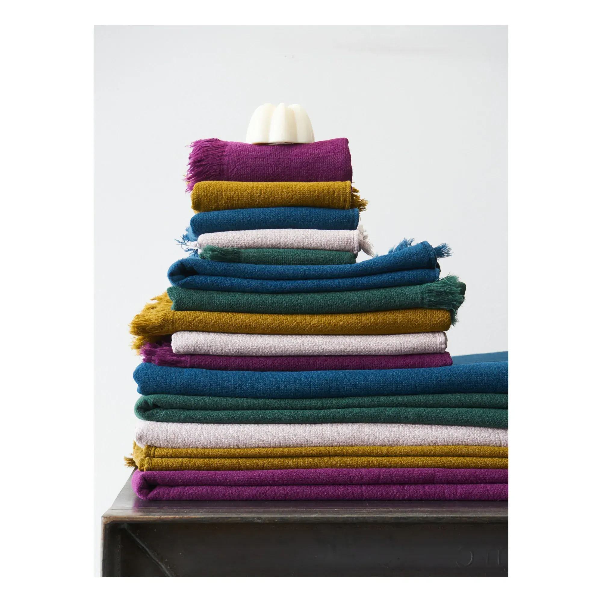 Guest Hand Towel Set of 2 - Dark Green, Organic Cotton alternate view