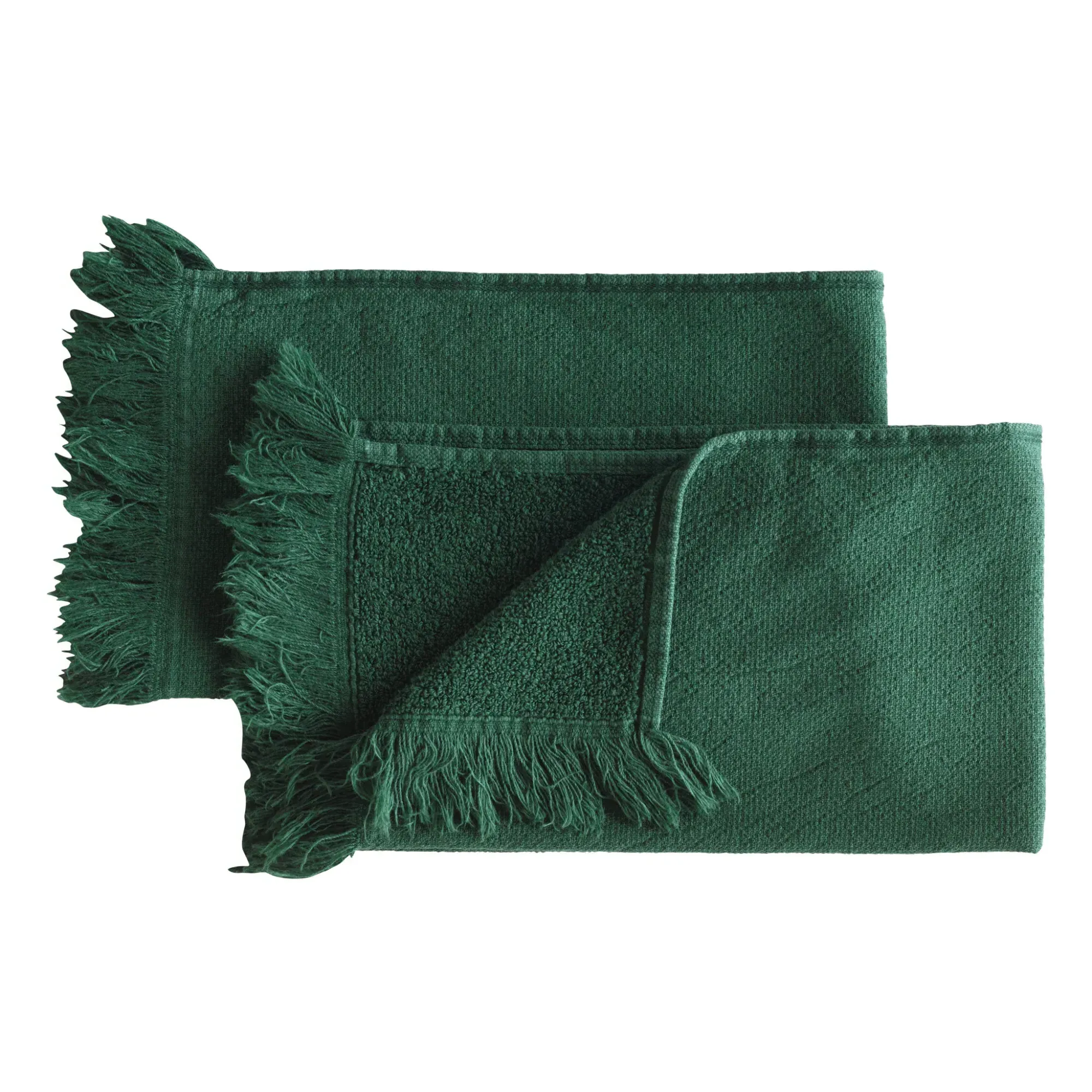 Guest Hand Towel Set of 2 - Dark Green, Organic Cotton product