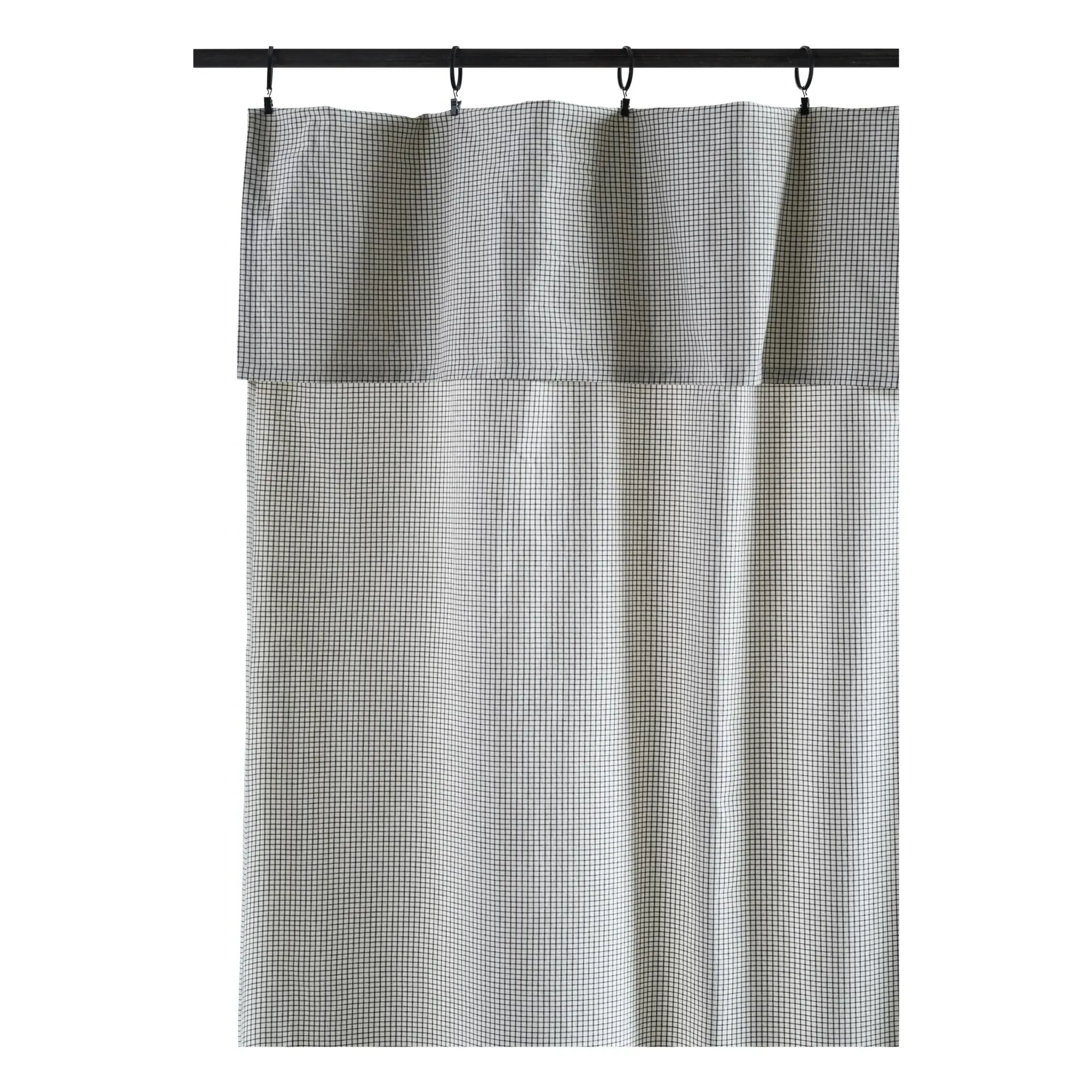 Gustave Checked Curtain - Caviar, Linen Cotton product