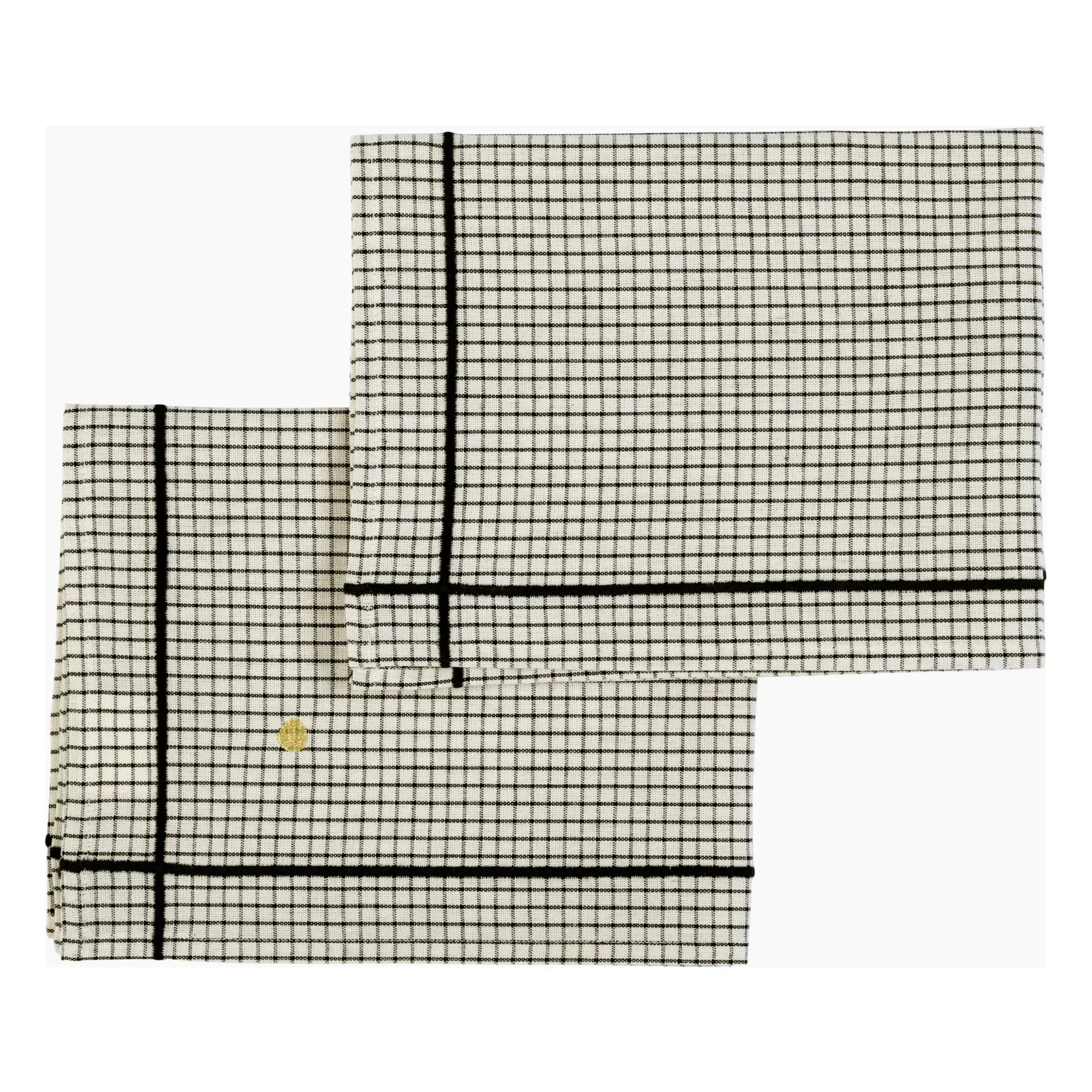 Gustave Set of 2 Placemats - Caviar, Organic Cotton product