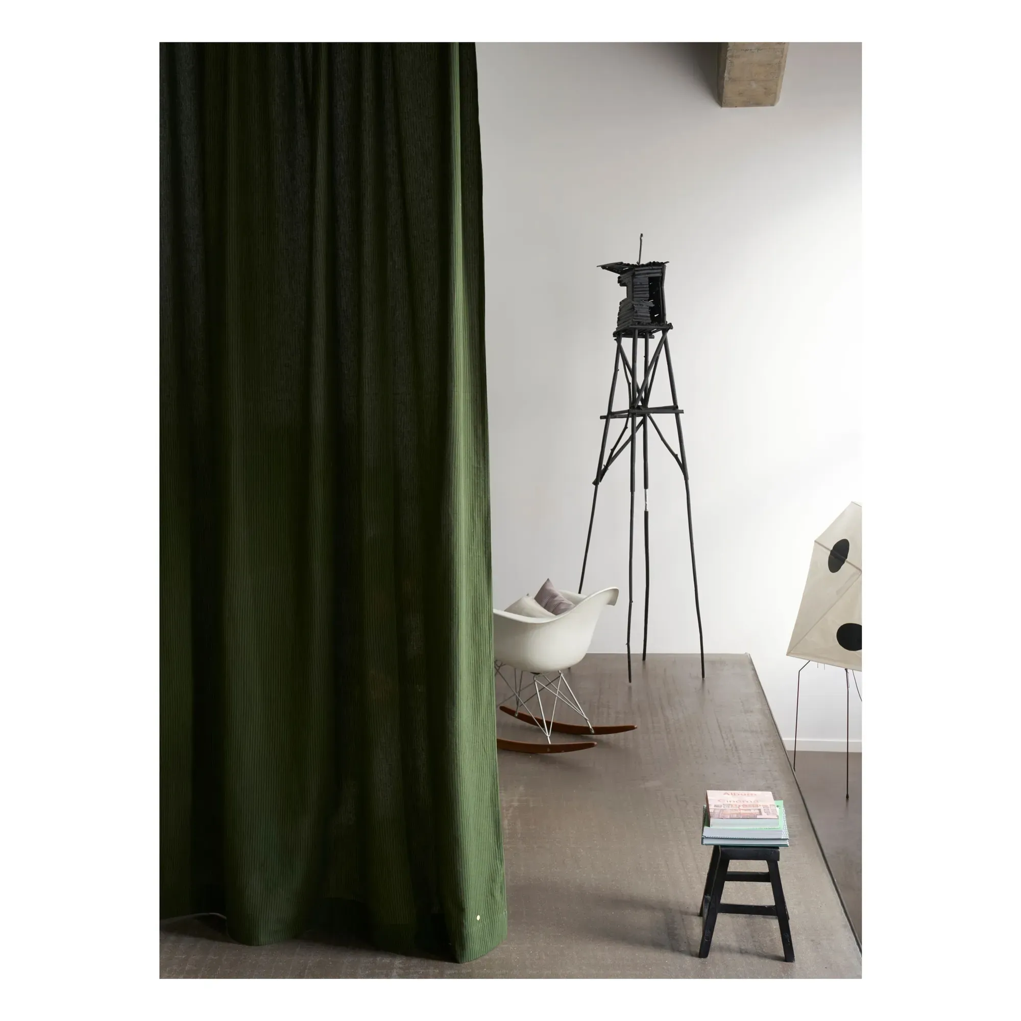 Léonie Curtain - Moss Green, Organic Cotton alternate view