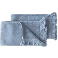 Luna Organic Cotton Guest Towels Set of 2 - Light Blue alternate view