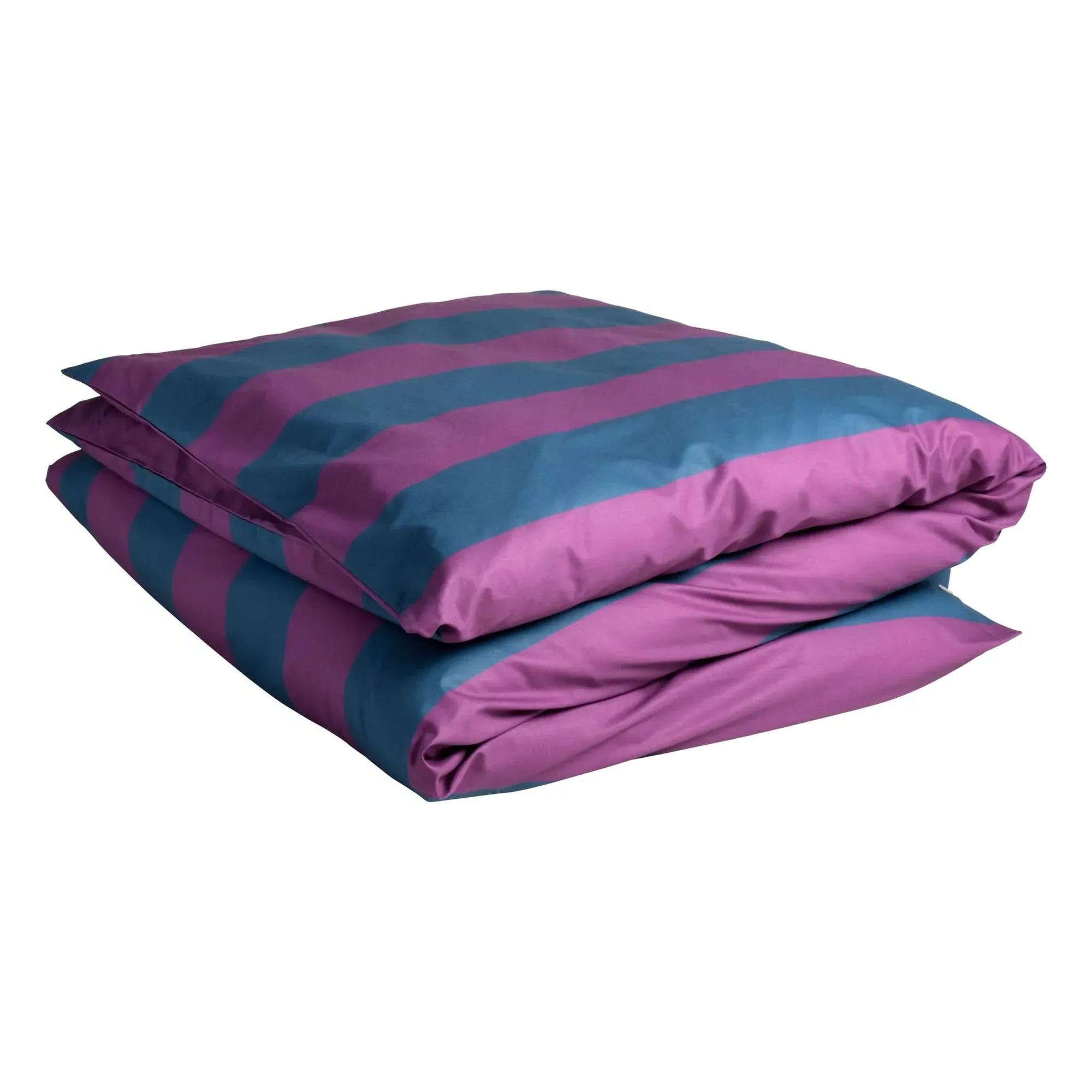 Malo Striped Comforter Cover - Purple, Organic Cotton Percale product