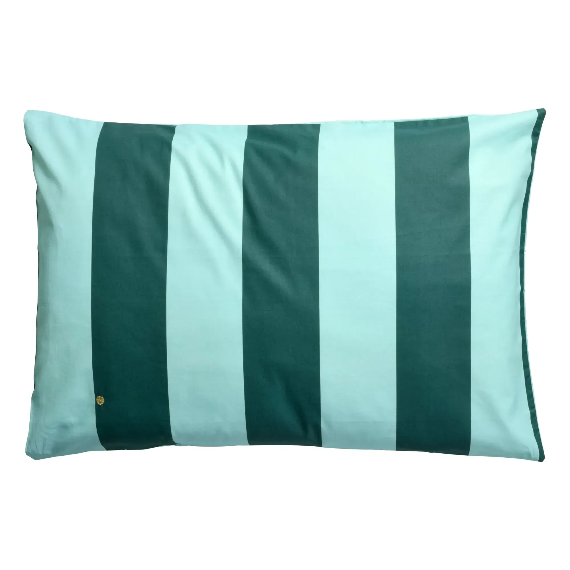 Malo Striped Pillowcase - Turquoise, Organic Cotton alternate view